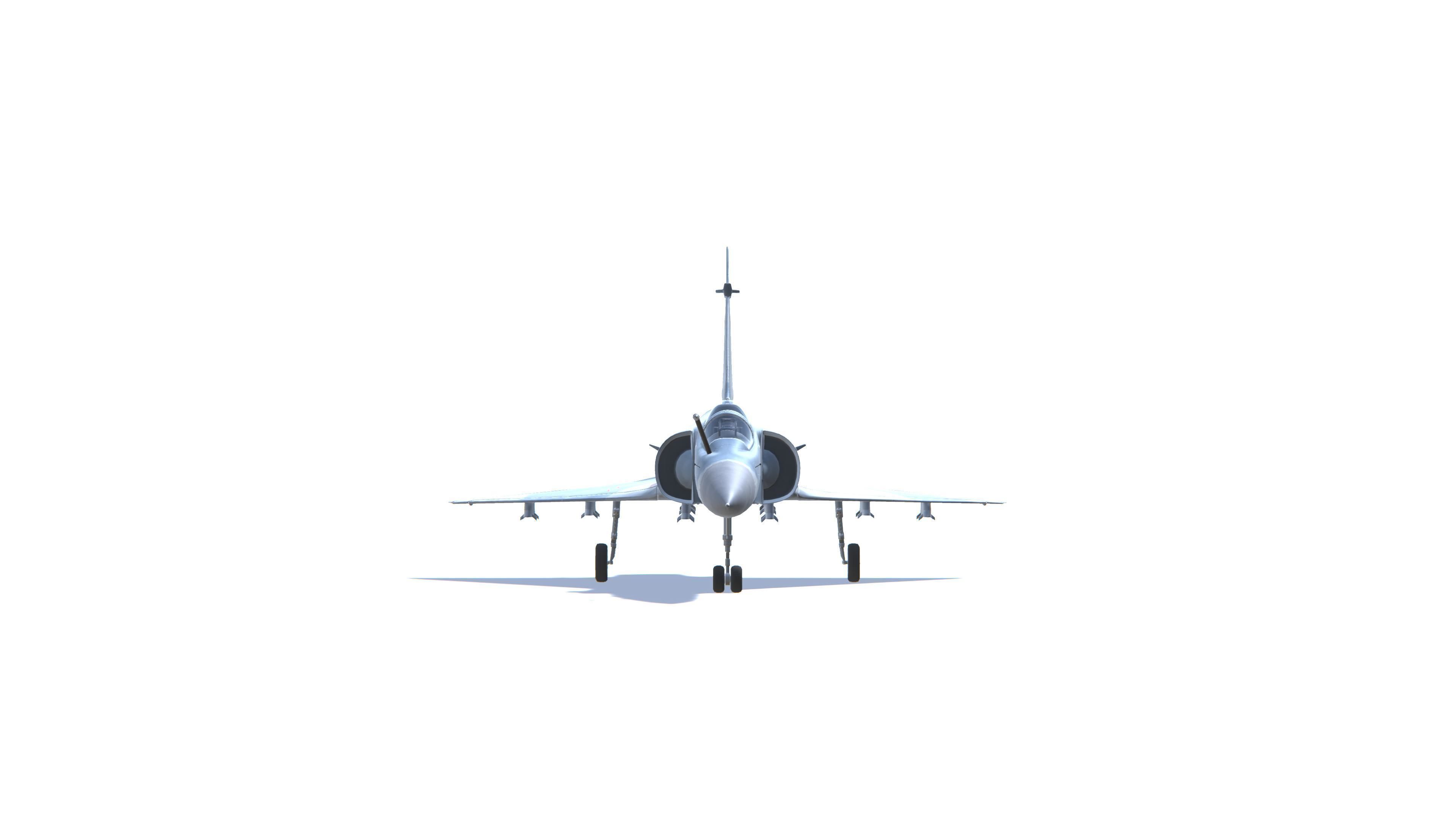 Mirage 2000 Jet Fighter Aircraft Low-poly 3D model_18