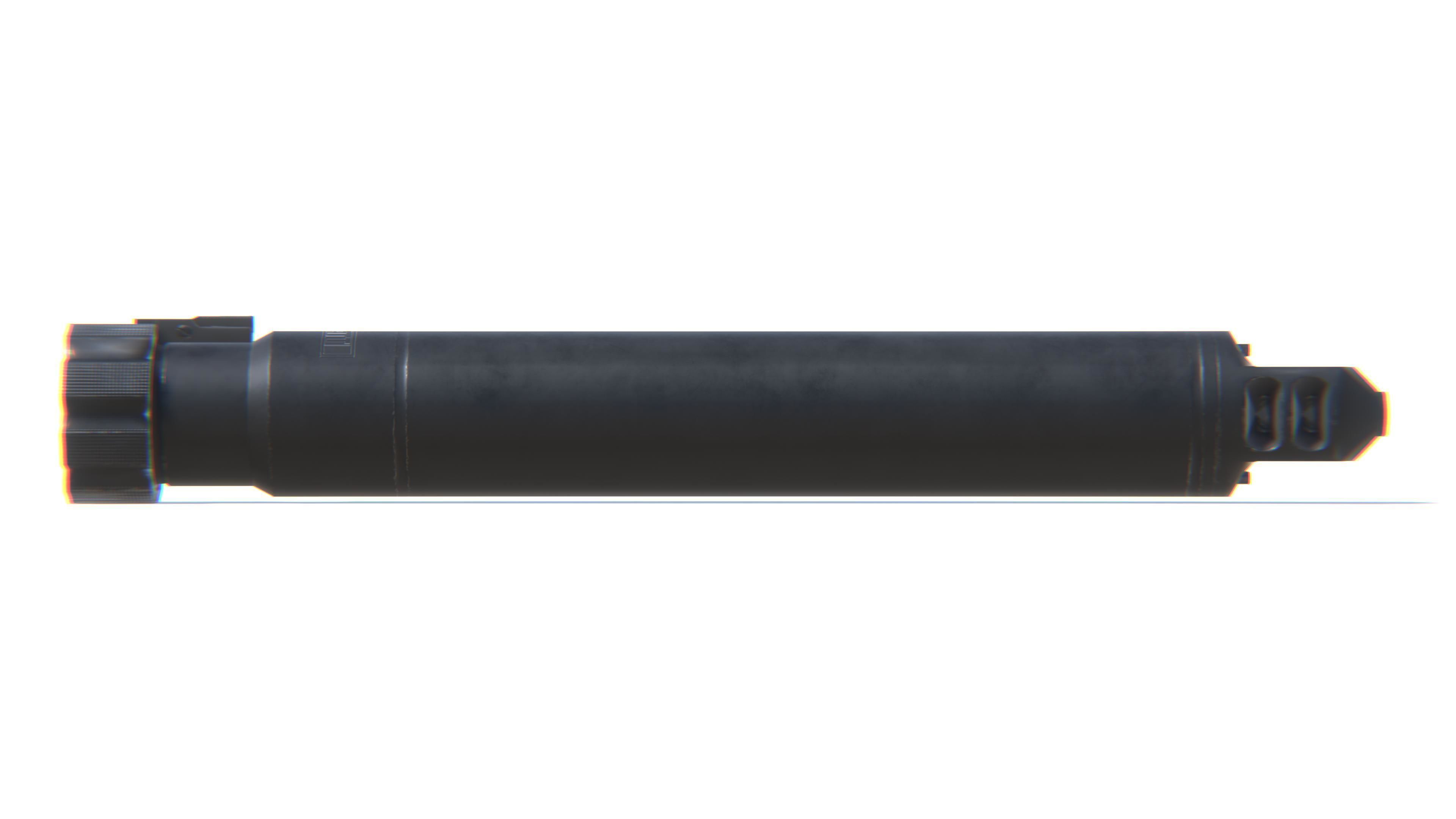 Tactical Silencer 50BMG Low-poly 3D model_19