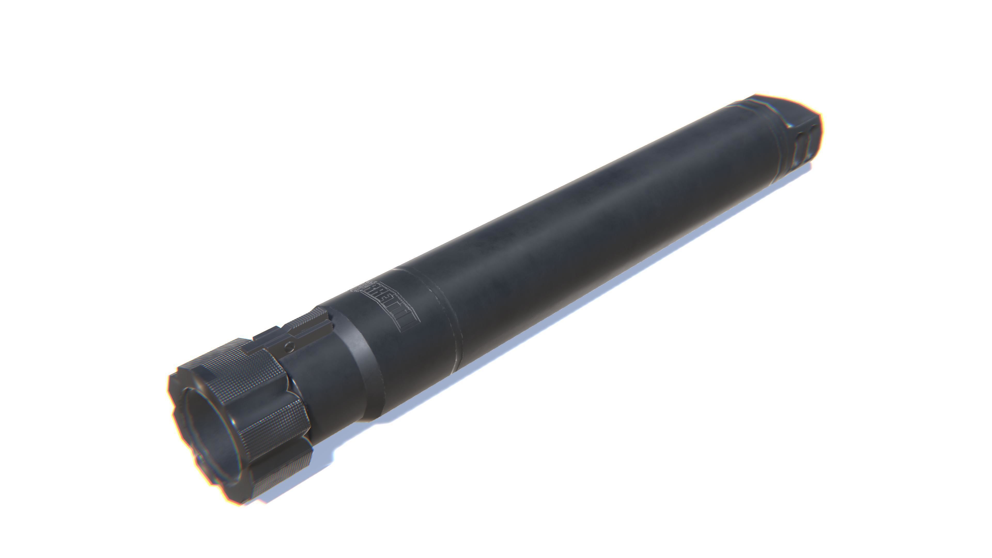 Tactical Silencer 50BMG Low-poly 3D model_3