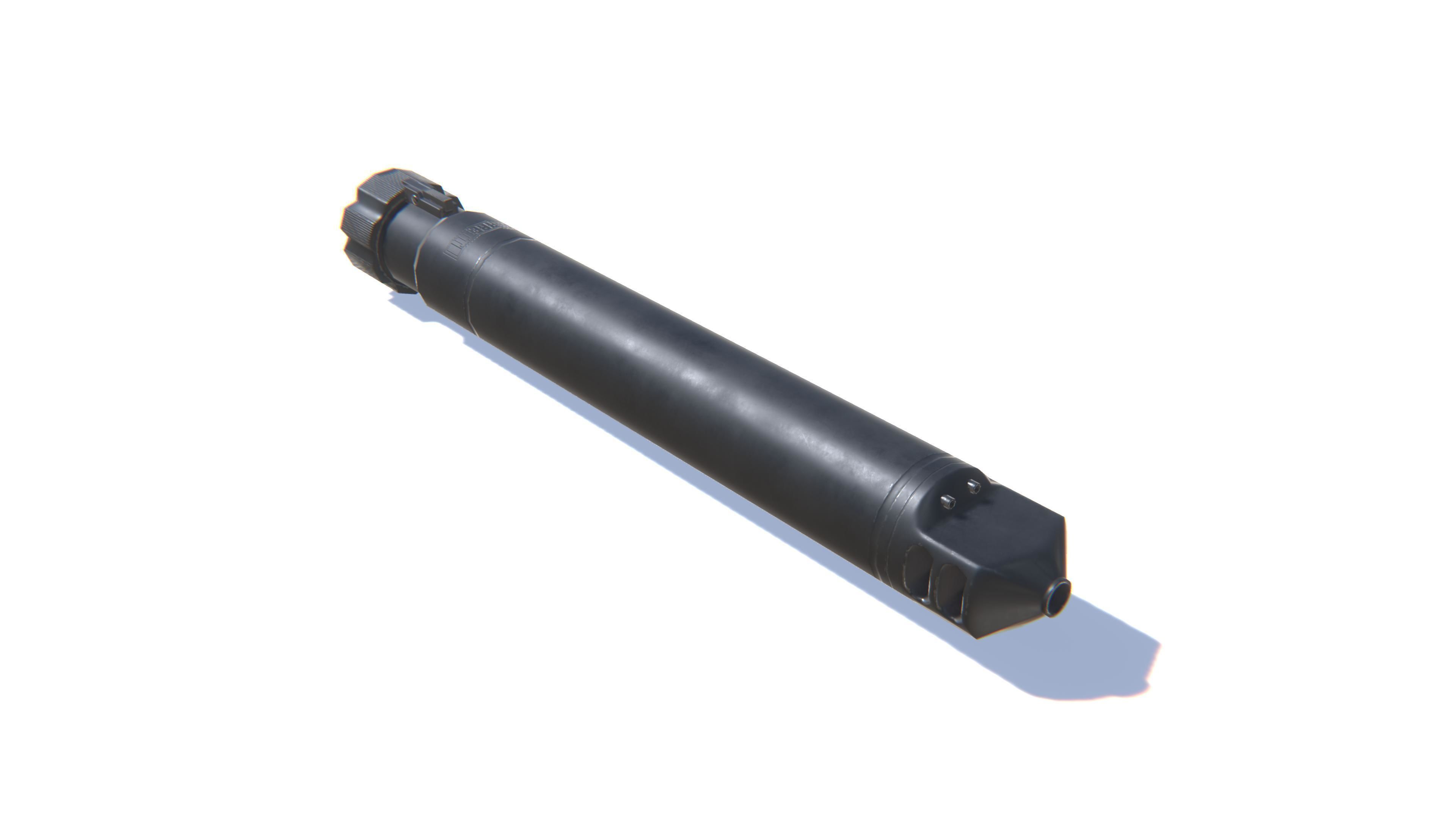 Tactical Silencer 50BMG Low-poly 3D model_9