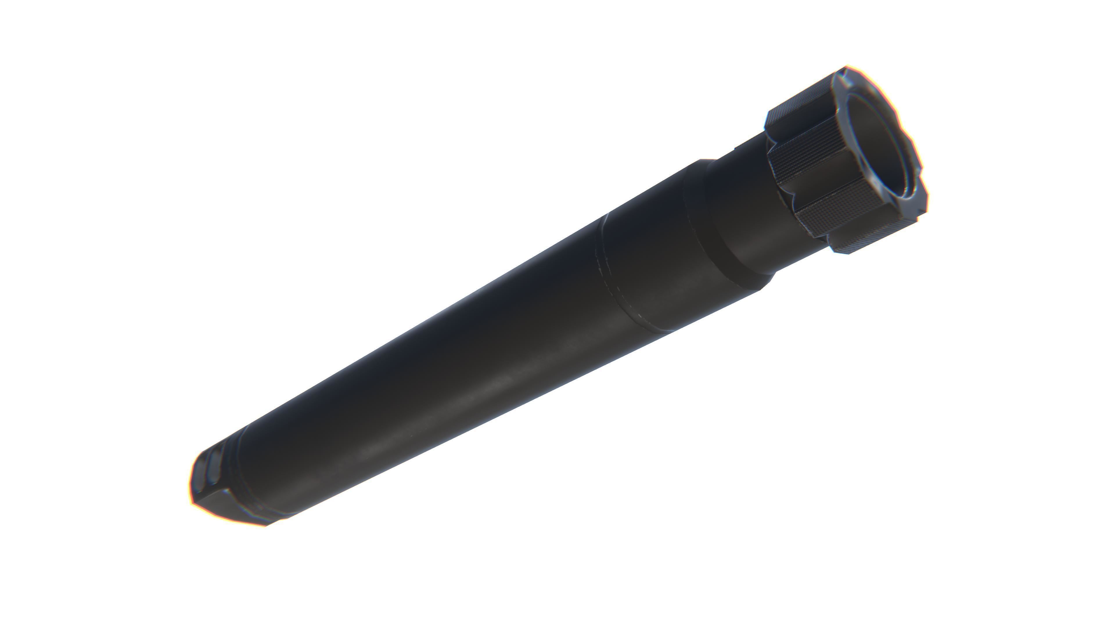 Tactical Silencer 50BMG Low-poly 3D model_14