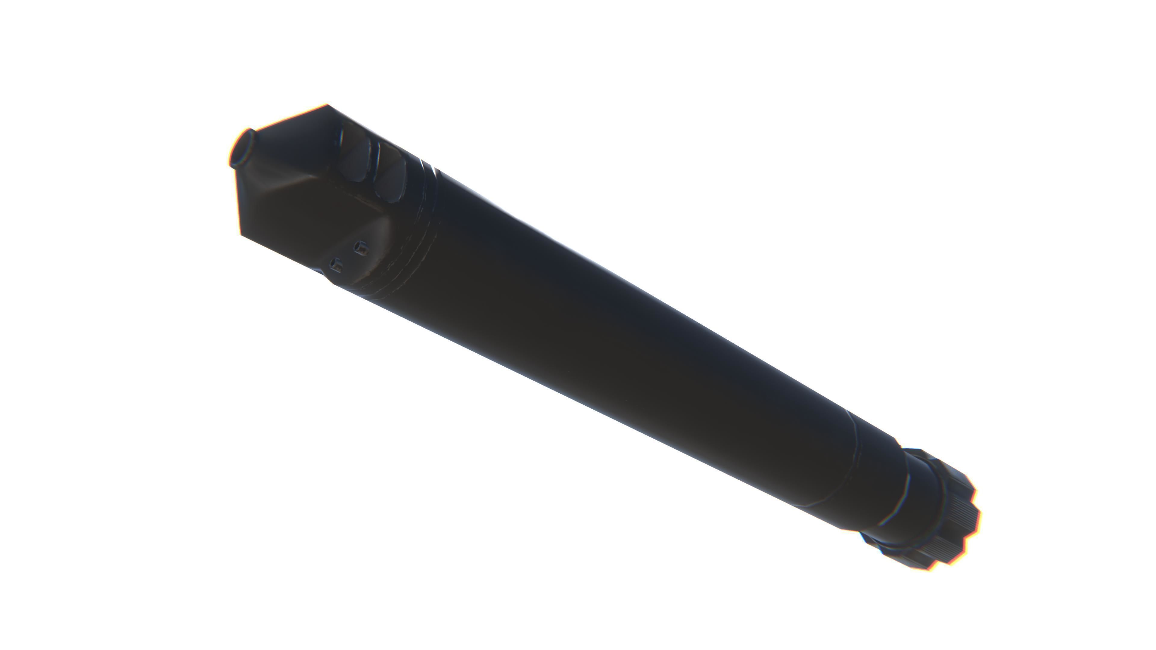 Tactical Silencer 50BMG Low-poly 3D model_16