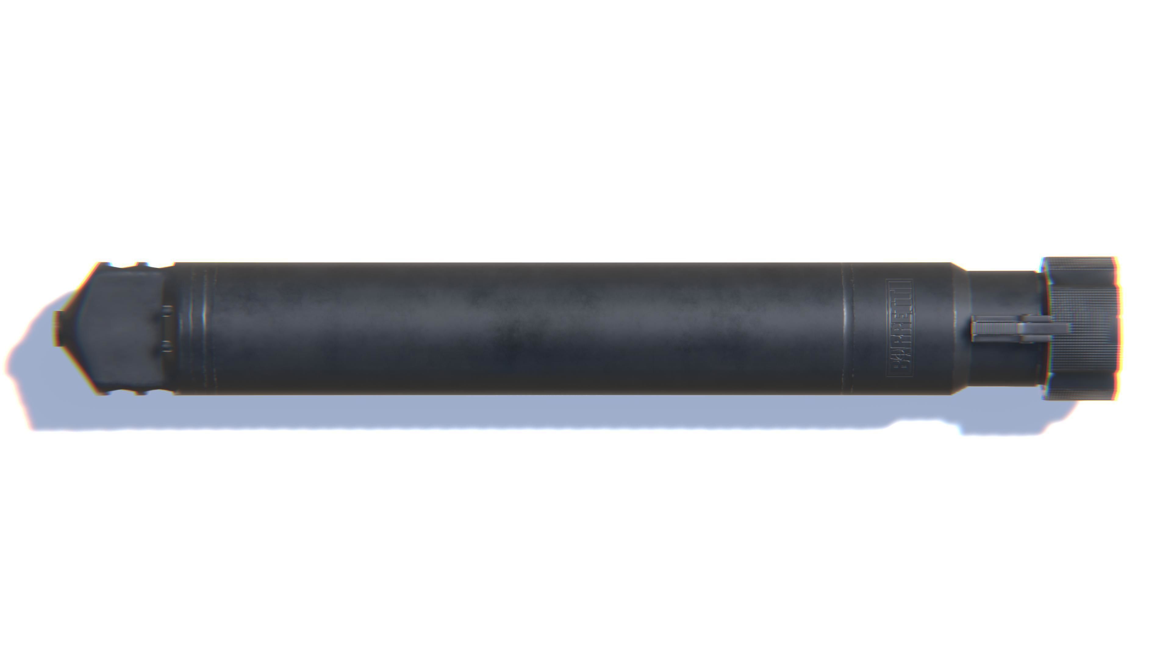 Tactical Silencer 50BMG Low-poly 3D model_22