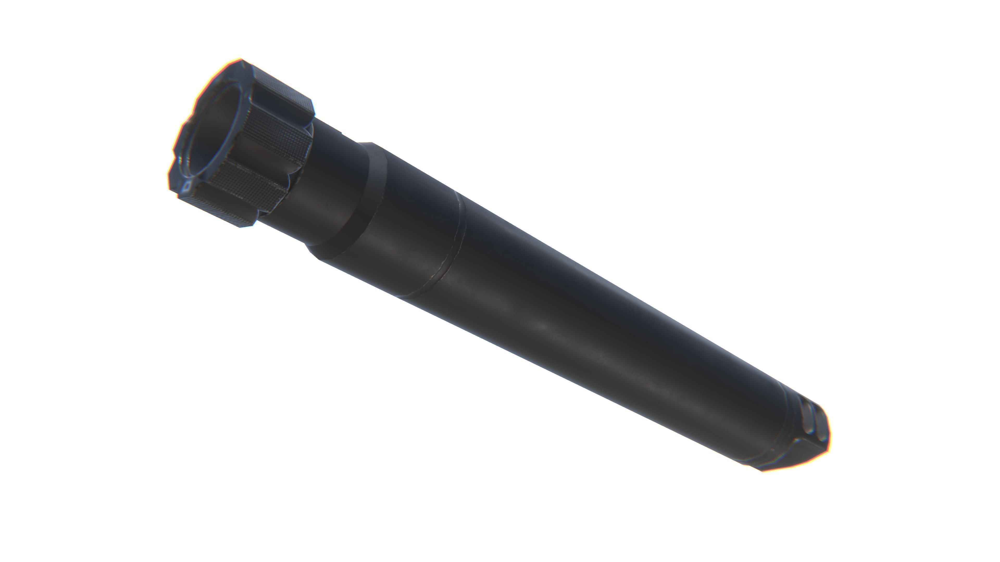 Tactical Silencer 50BMG Low-poly 3D model_12