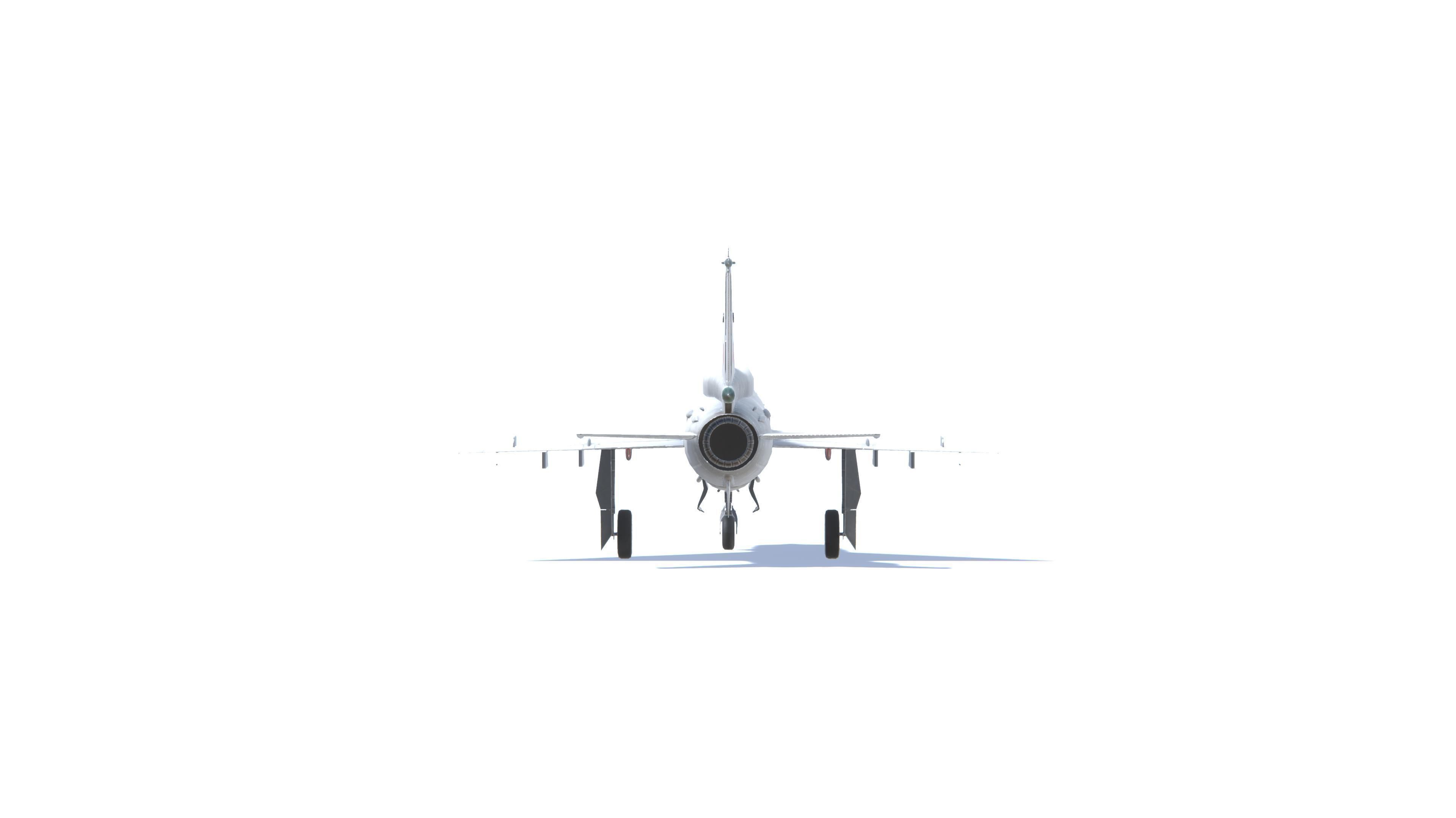 MIG-21 Fishbed Jet Fighter Aircraft Low-poly 3D model_20