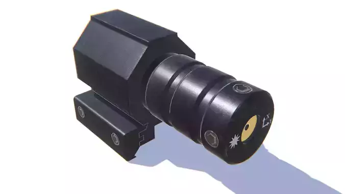Tactical Red Dot Laser Low-poly 3D model