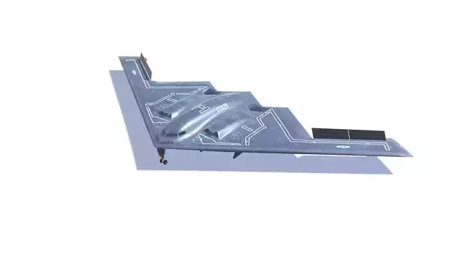 B-2 Spirit Jet Fighter Aircraft Low-poly 3D model