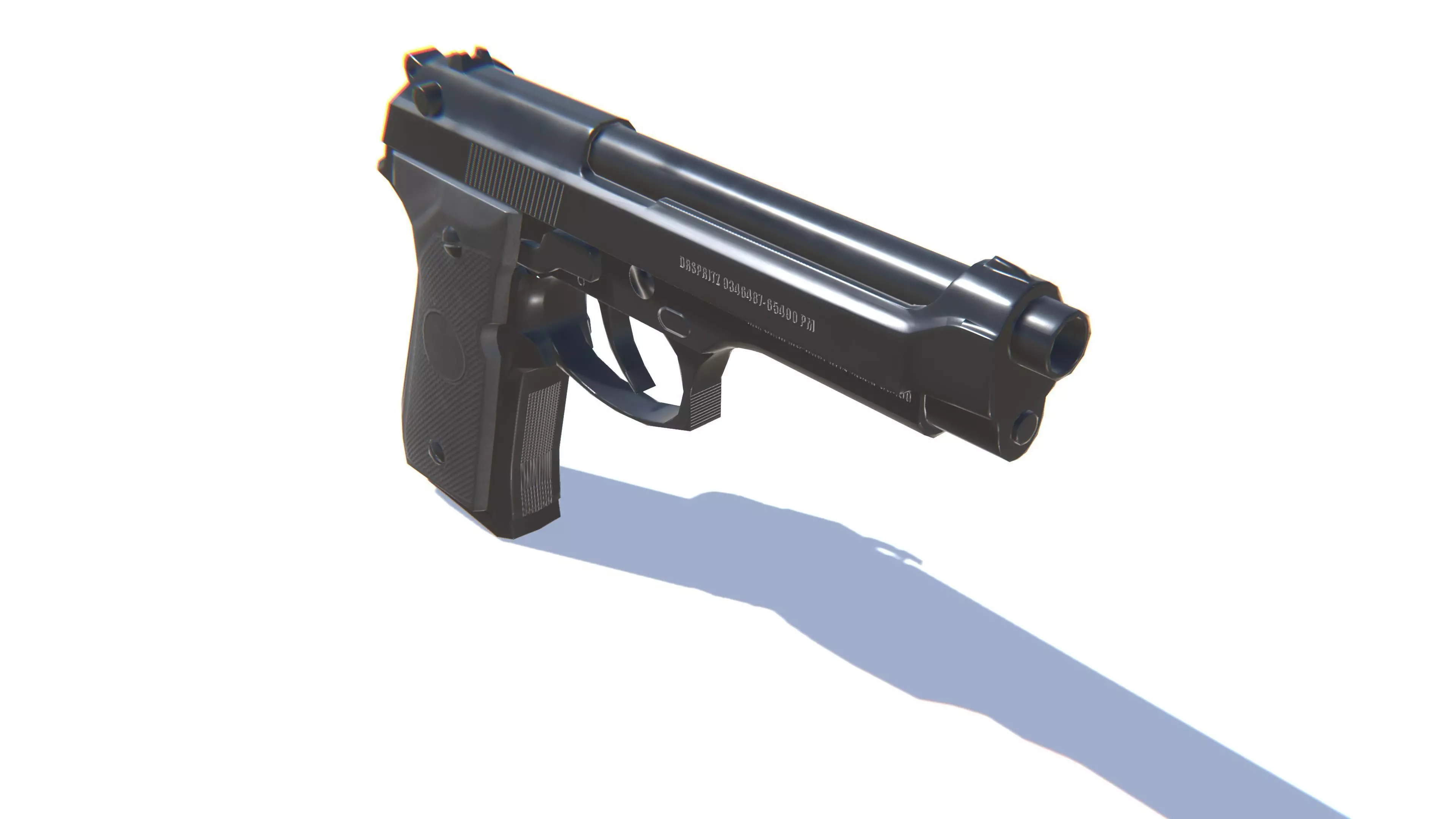 M9 Pistol Low-poly 3D model