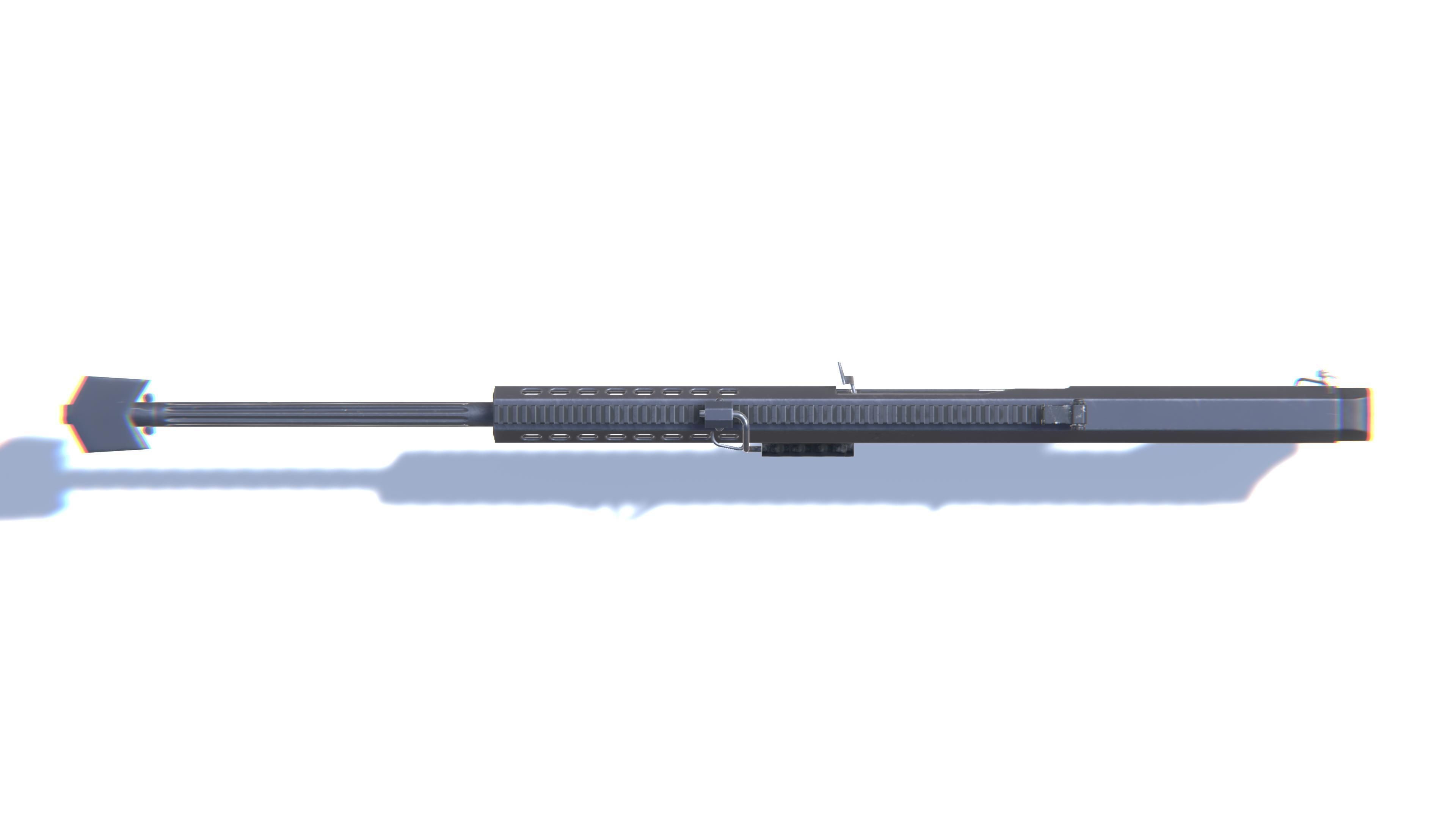 Sniper Rifle M82 Low-poly 3D model_22