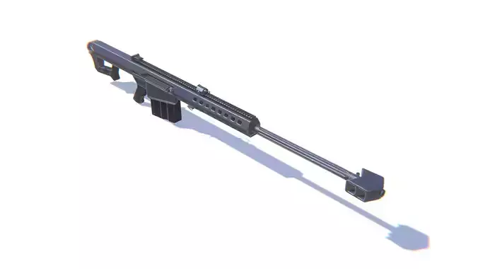 Sniper Rifle M82 Low-poly 3D model