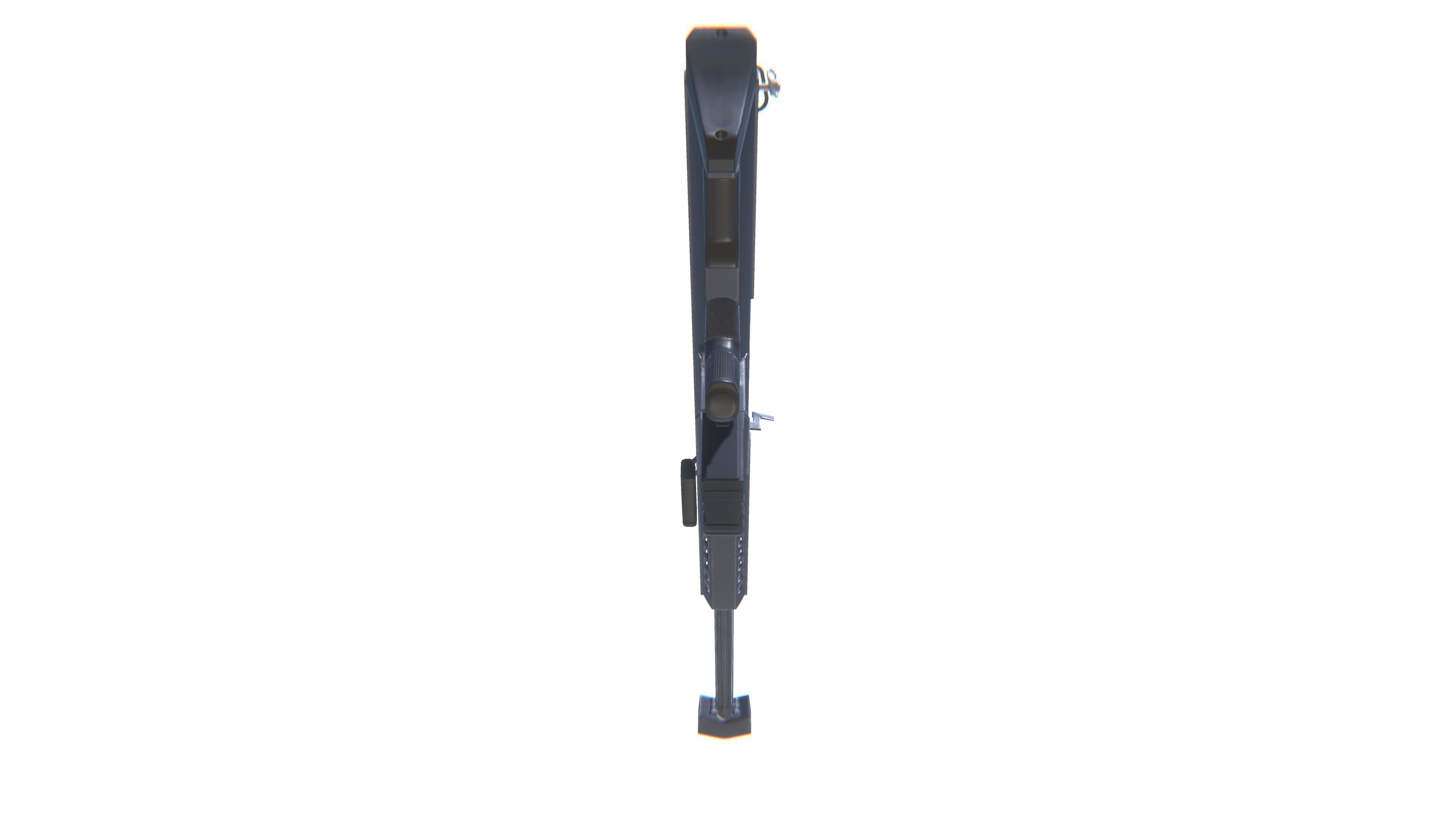 Sniper Rifle M82 Low-poly 3D model_13