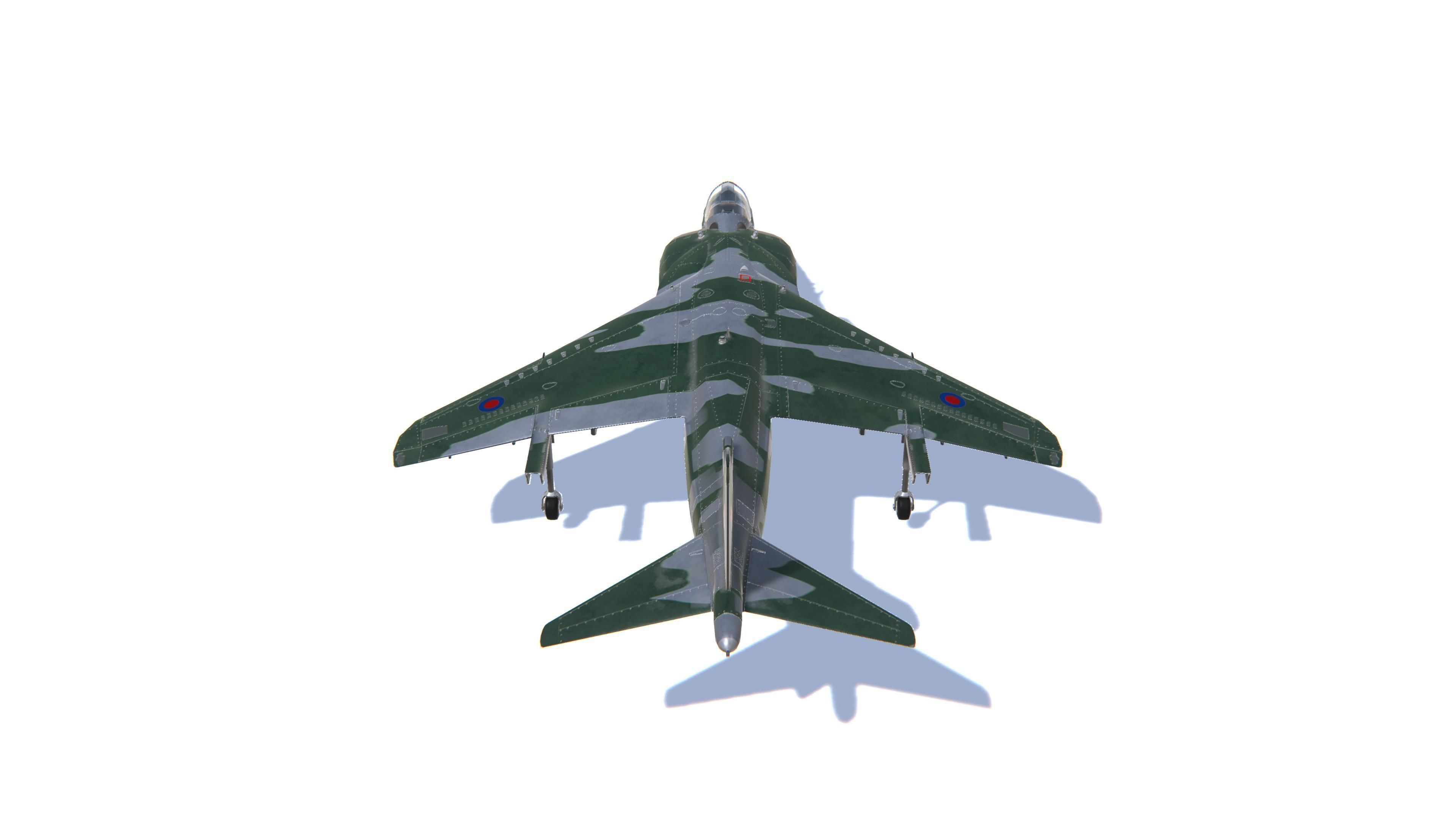 Harrier II Jet Fighter Aircraft Low-poly 3D model_6