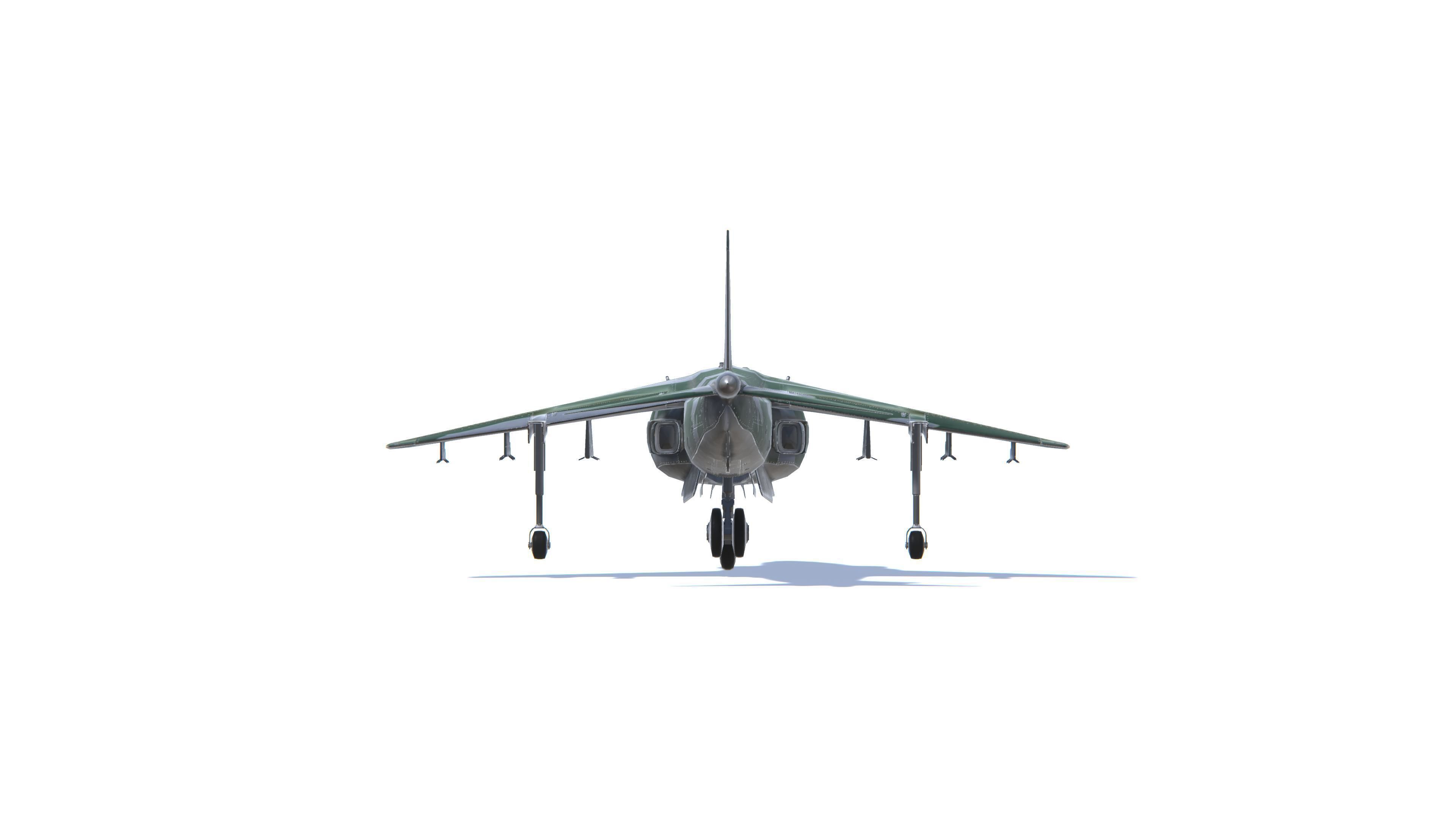 Harrier II Jet Fighter Aircraft Low-poly 3D model_20