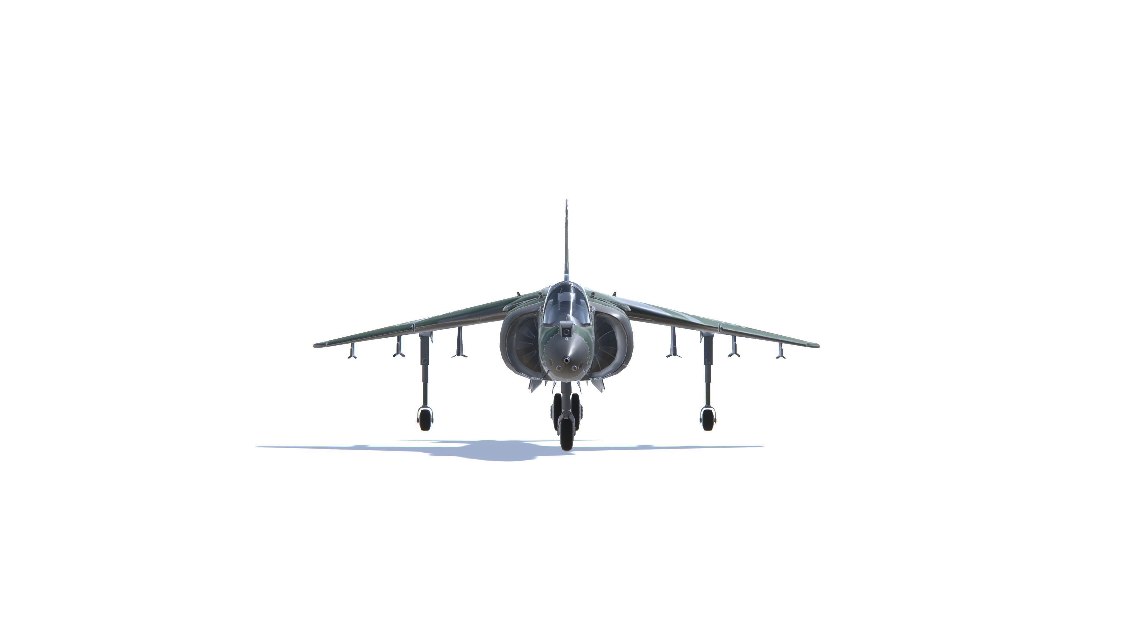 Harrier II Jet Fighter Aircraft Low-poly 3D model_18