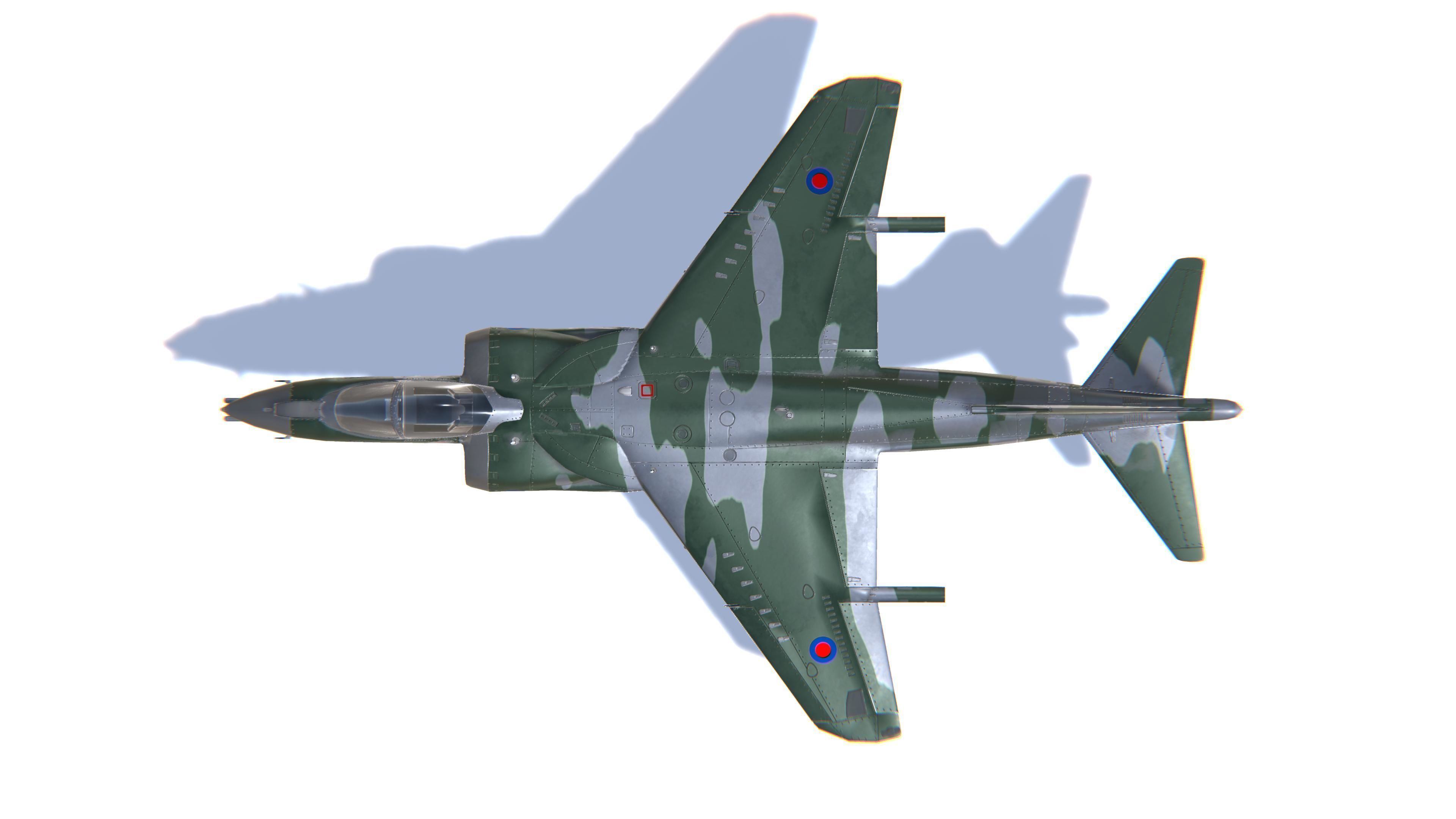 Harrier II Jet Fighter Aircraft Low-poly 3D model_22