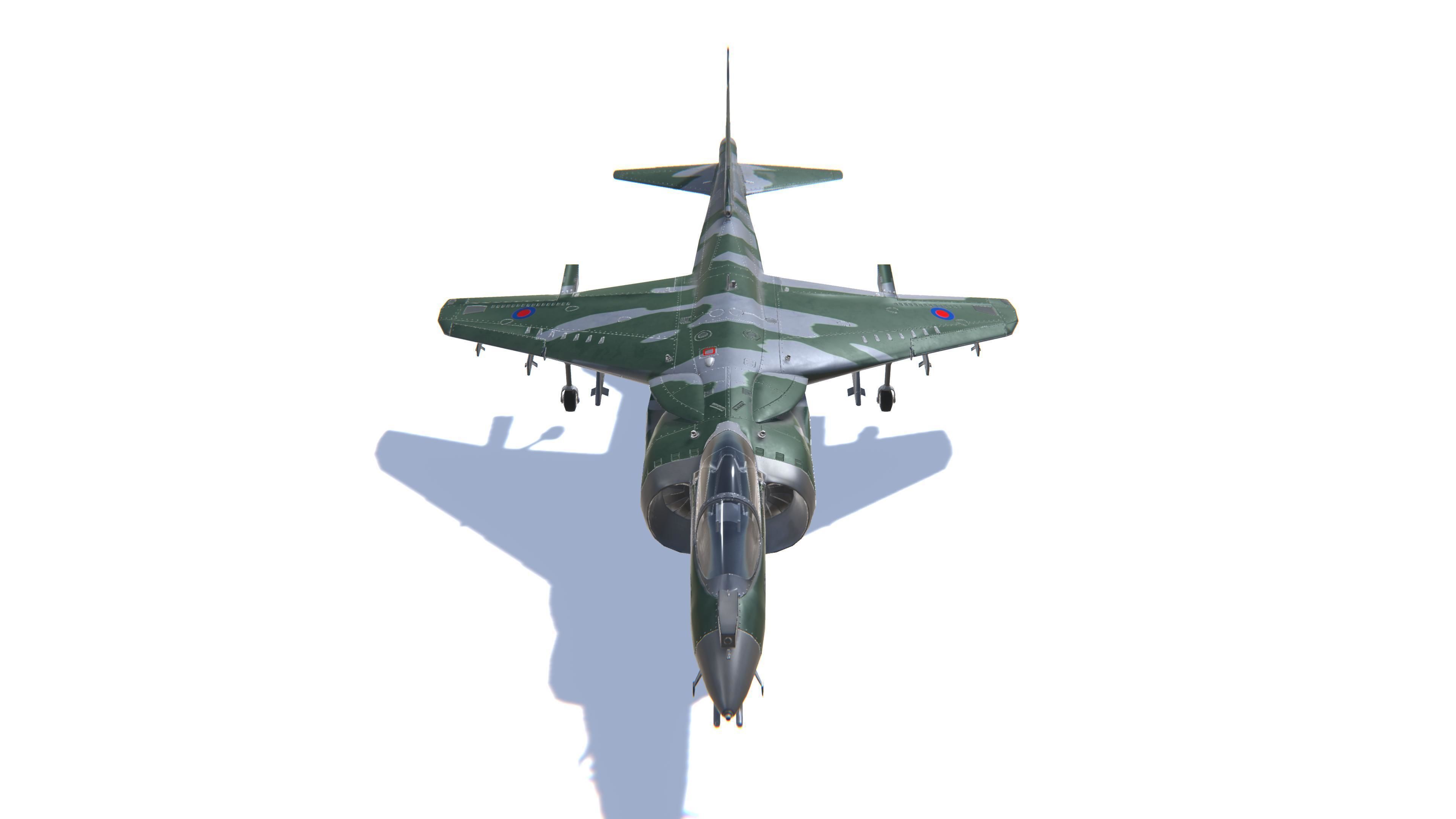 Harrier II Jet Fighter Aircraft Low-poly 3D model_2