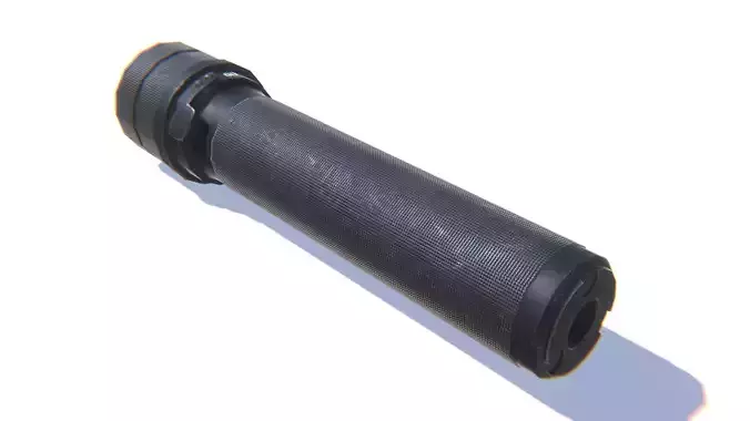 Tactical Silencer 5-45x39 Low-poly 3D model
