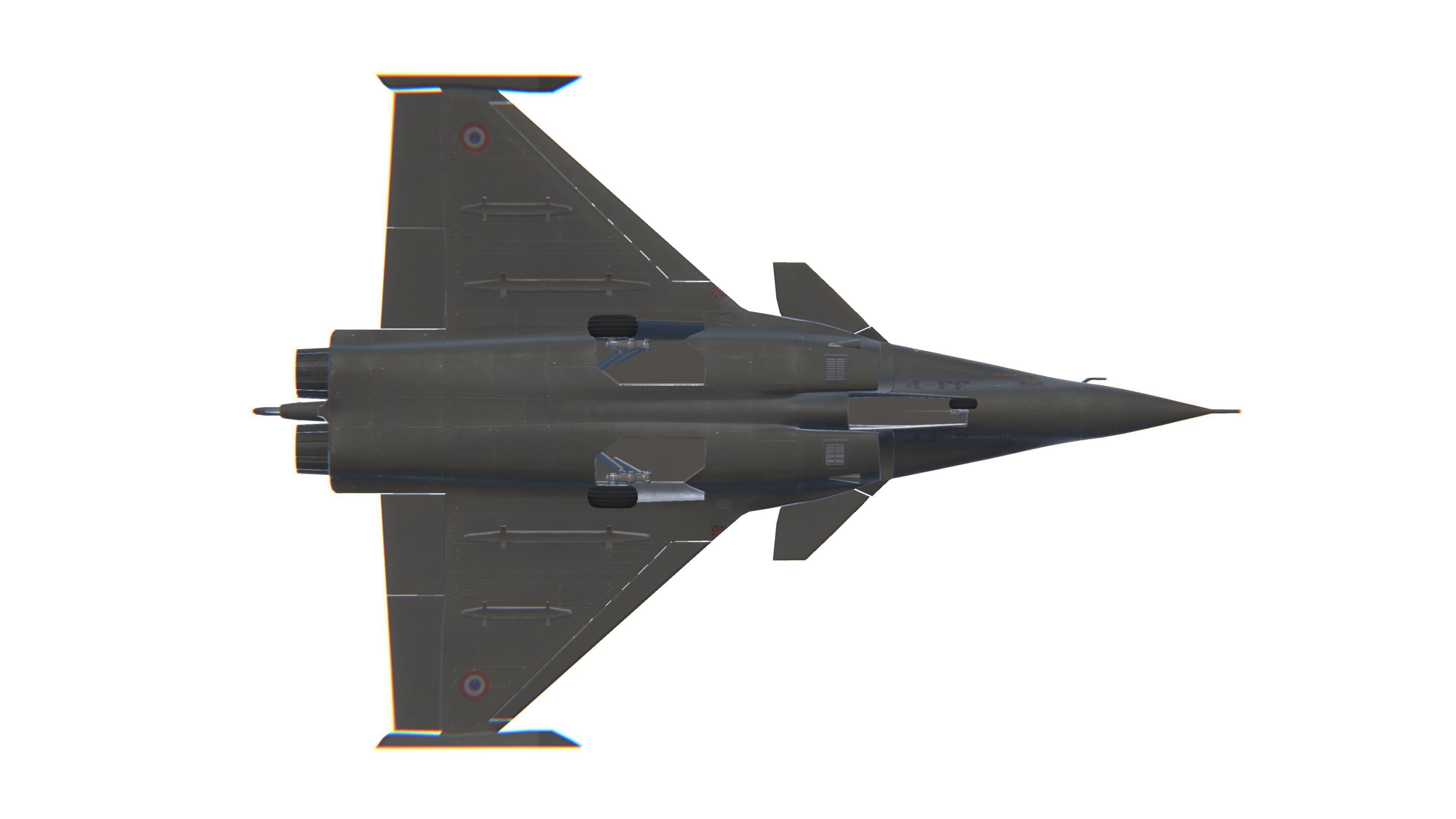Rafale Jet Fighter Aircraft Low-poly 3D model_23