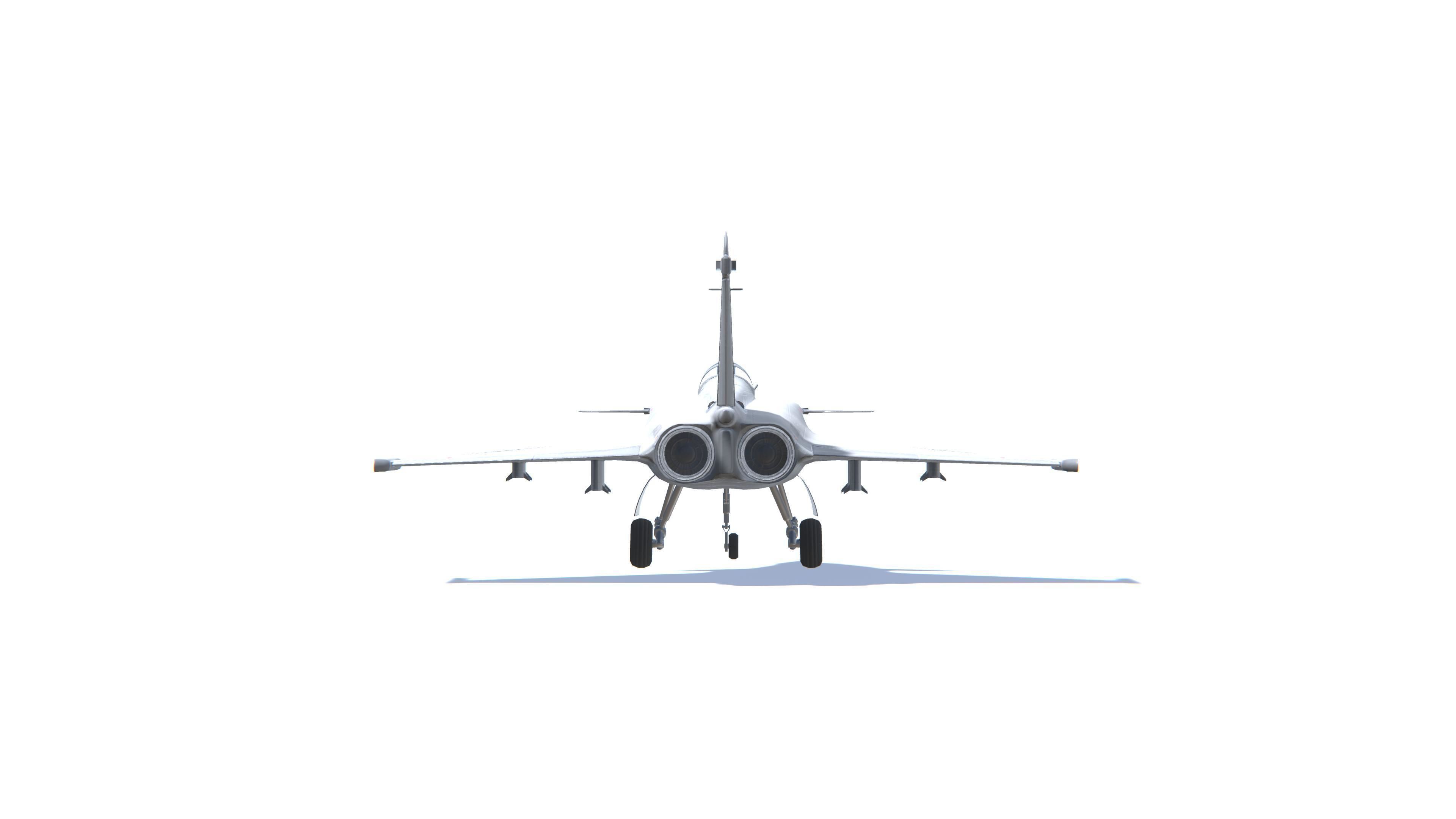 Rafale Jet Fighter Aircraft Low-poly 3D model_20