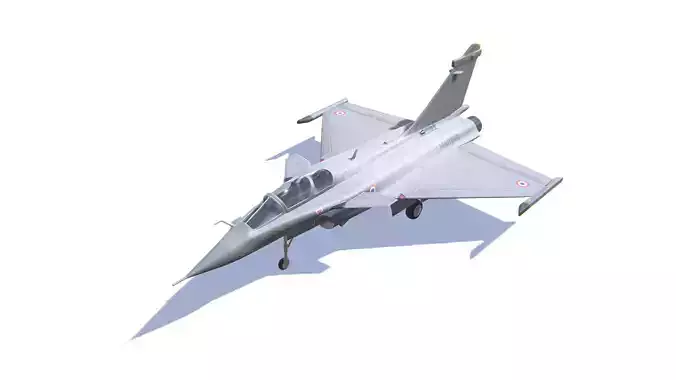 Rafale Jet Fighter Aircraft Low-poly 3D model