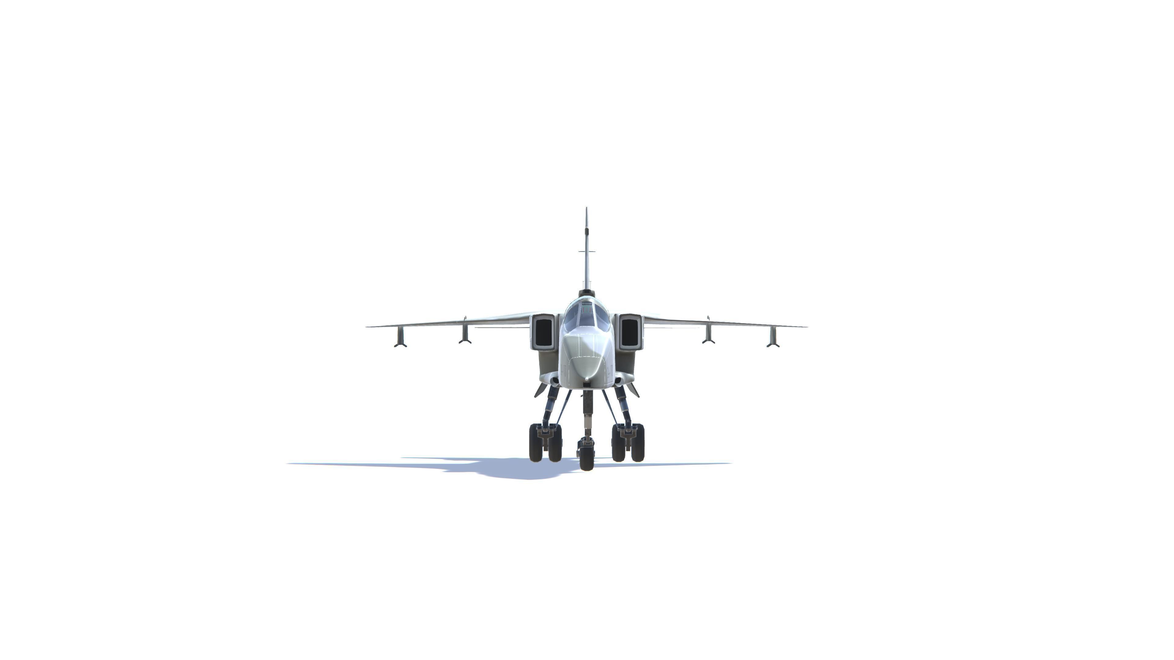 Jaguar Jet Fighter Aircraft Low-poly 3D model_18