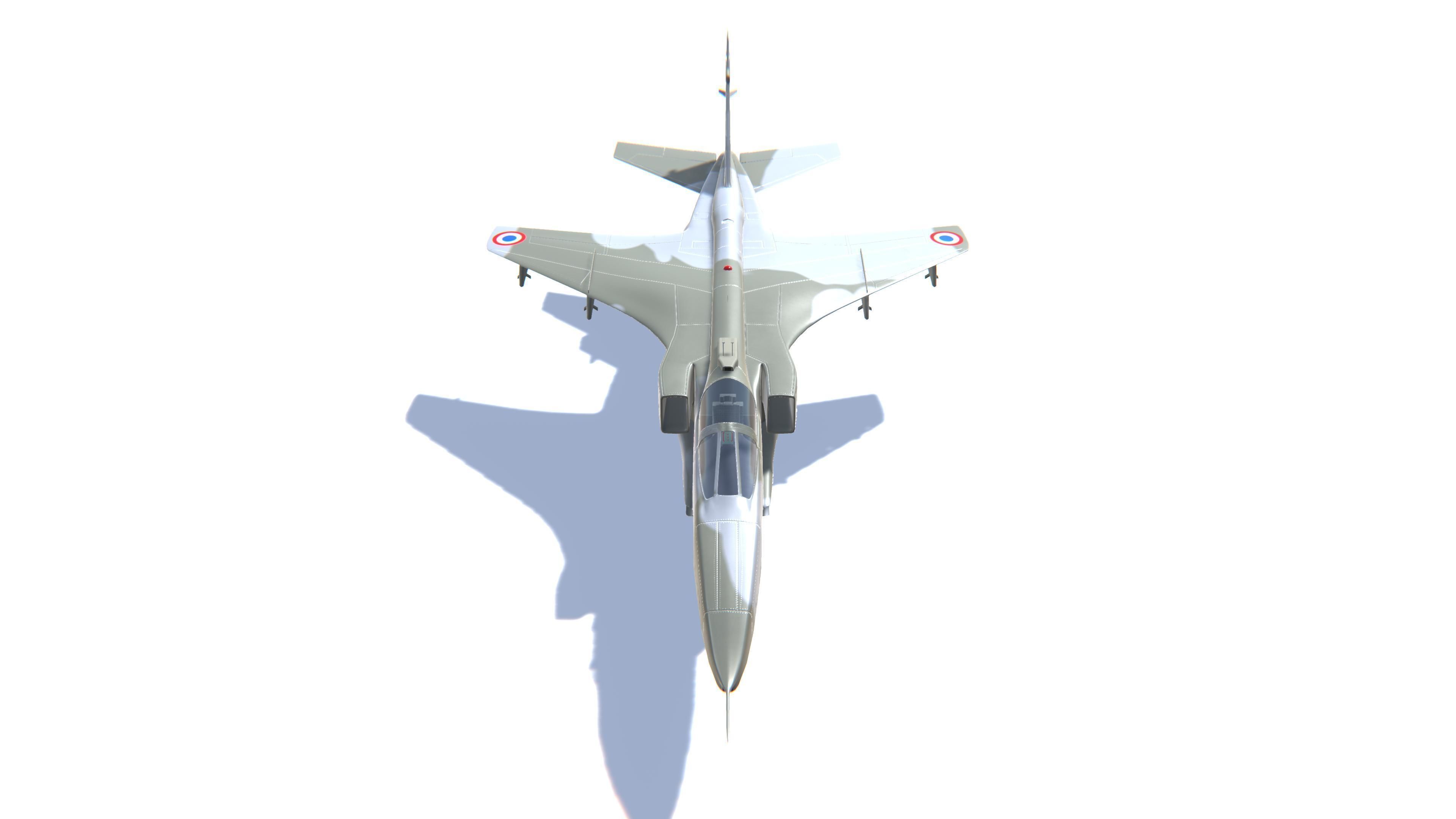 Jaguar Jet Fighter Aircraft Low-poly 3D model_2