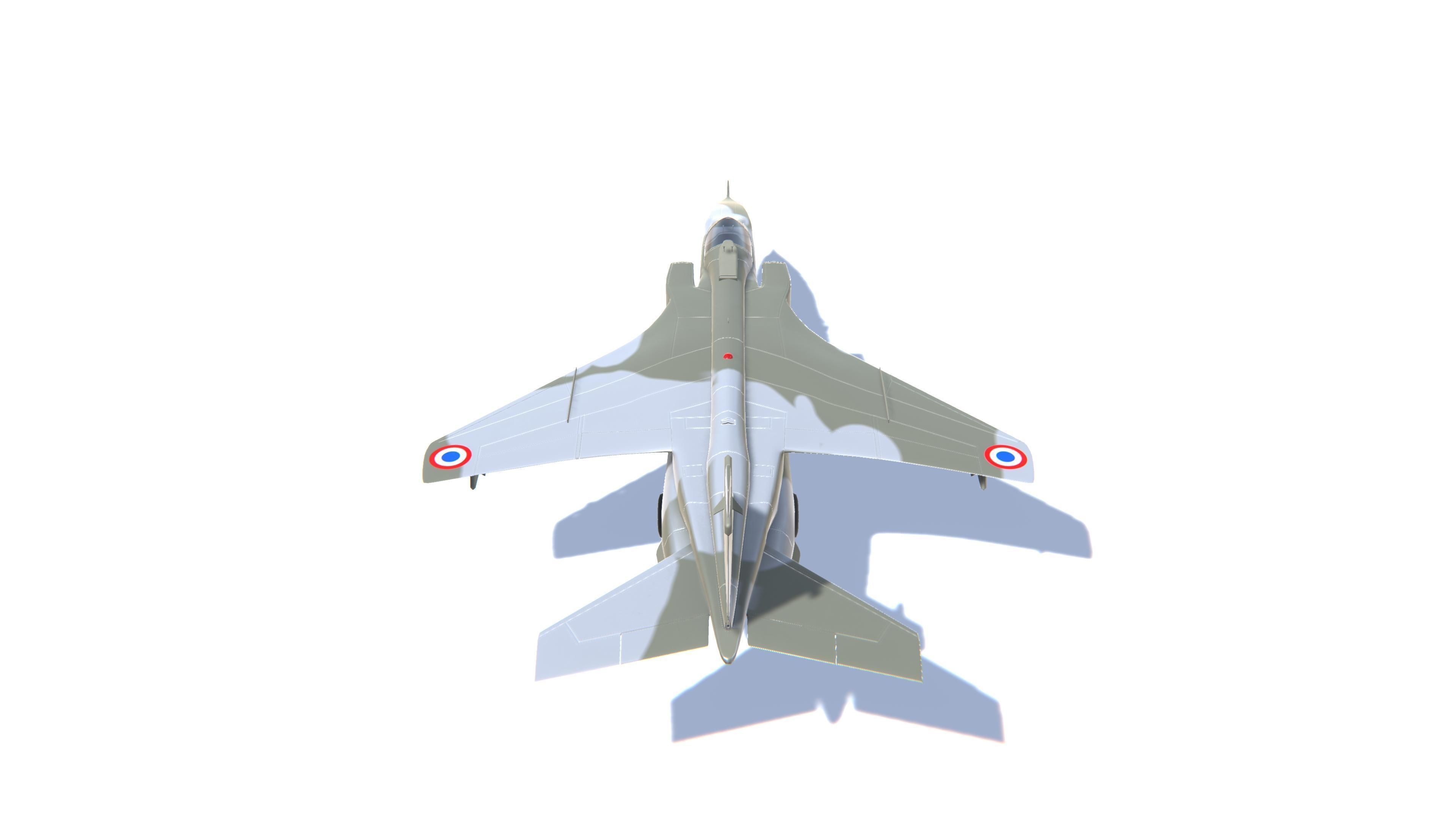 Jaguar Jet Fighter Aircraft Low-poly 3D model_6