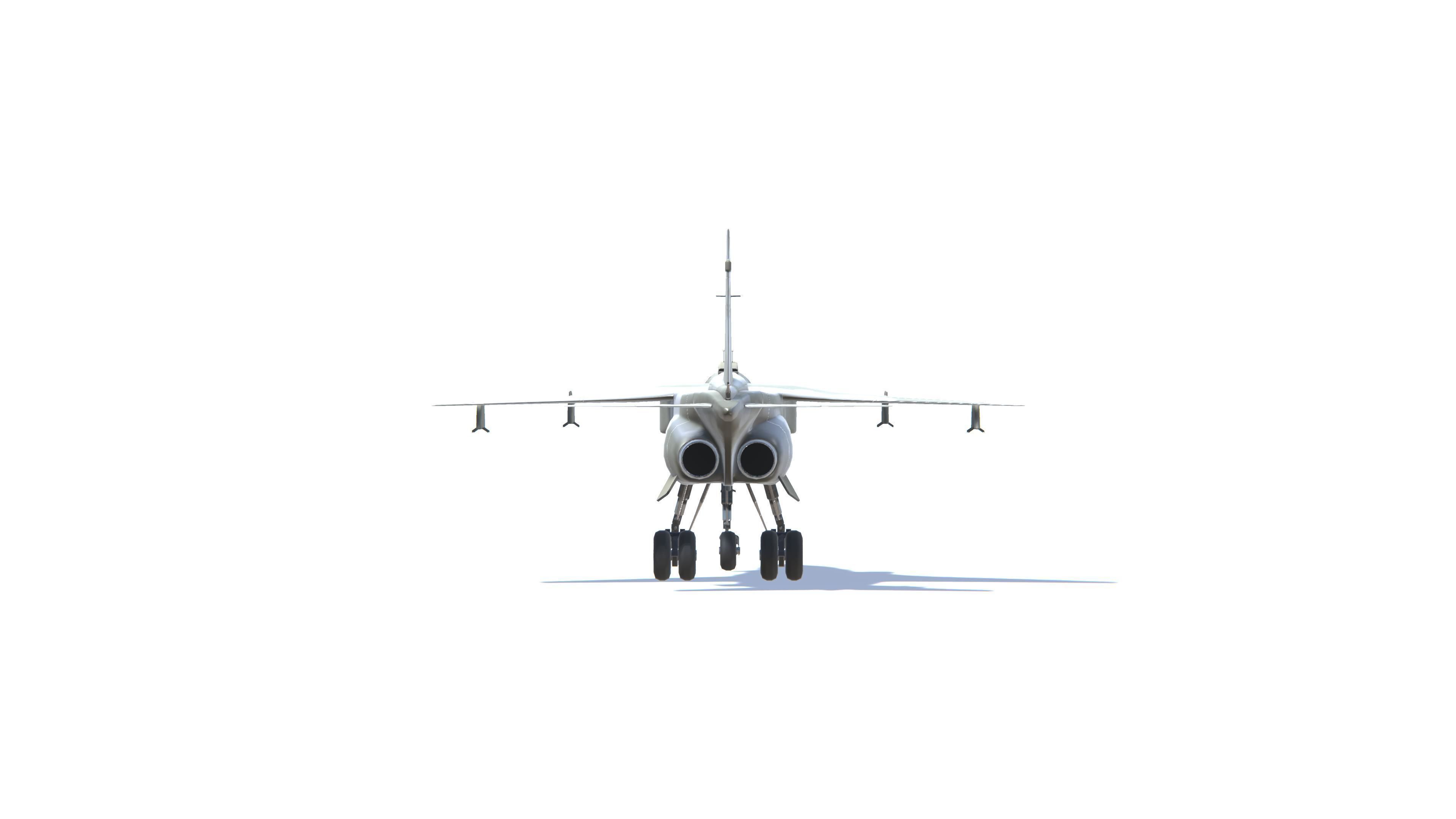 Jaguar Jet Fighter Aircraft Low-poly 3D model_20