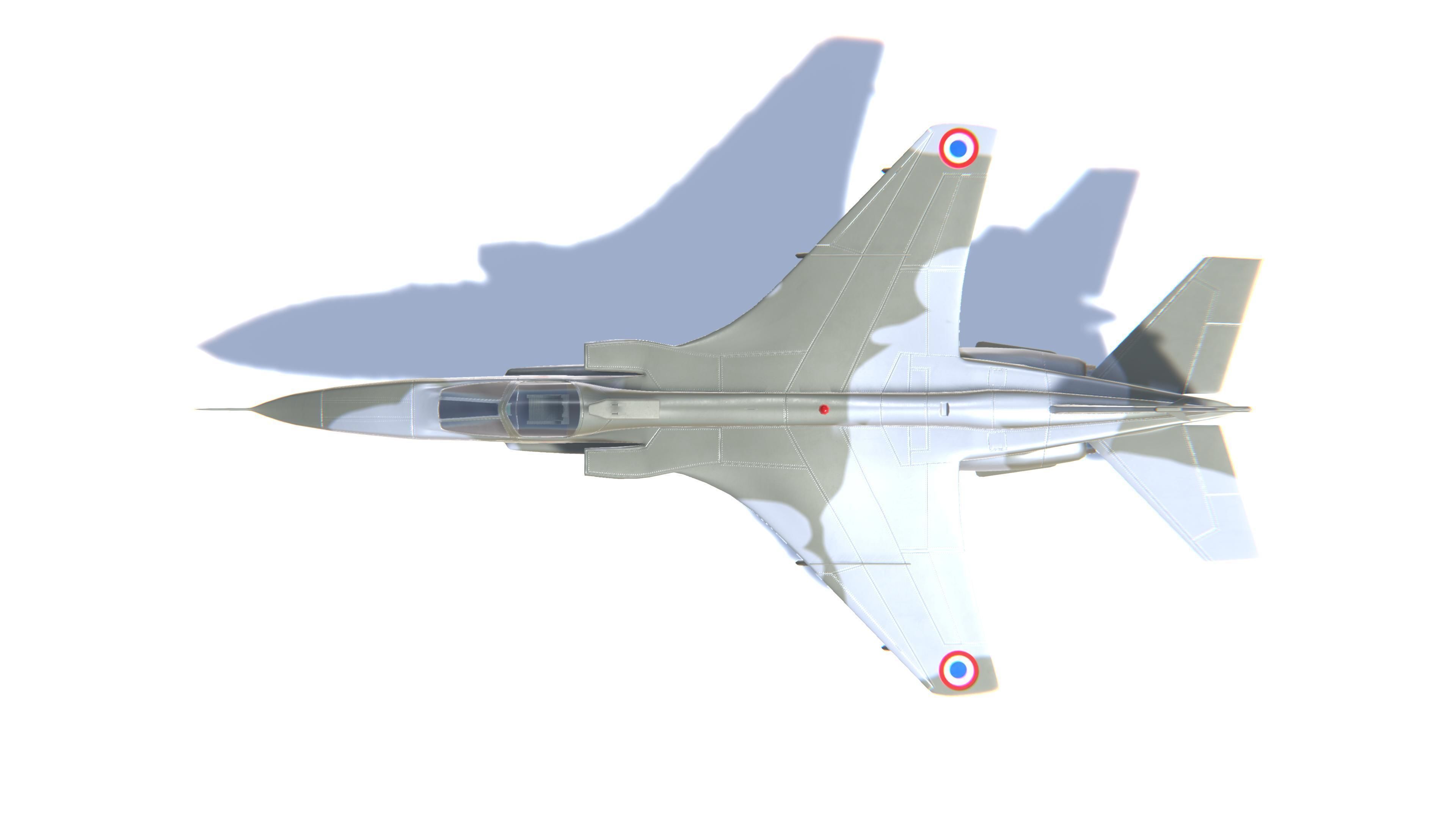 Jaguar Jet Fighter Aircraft Low-poly 3D model_22