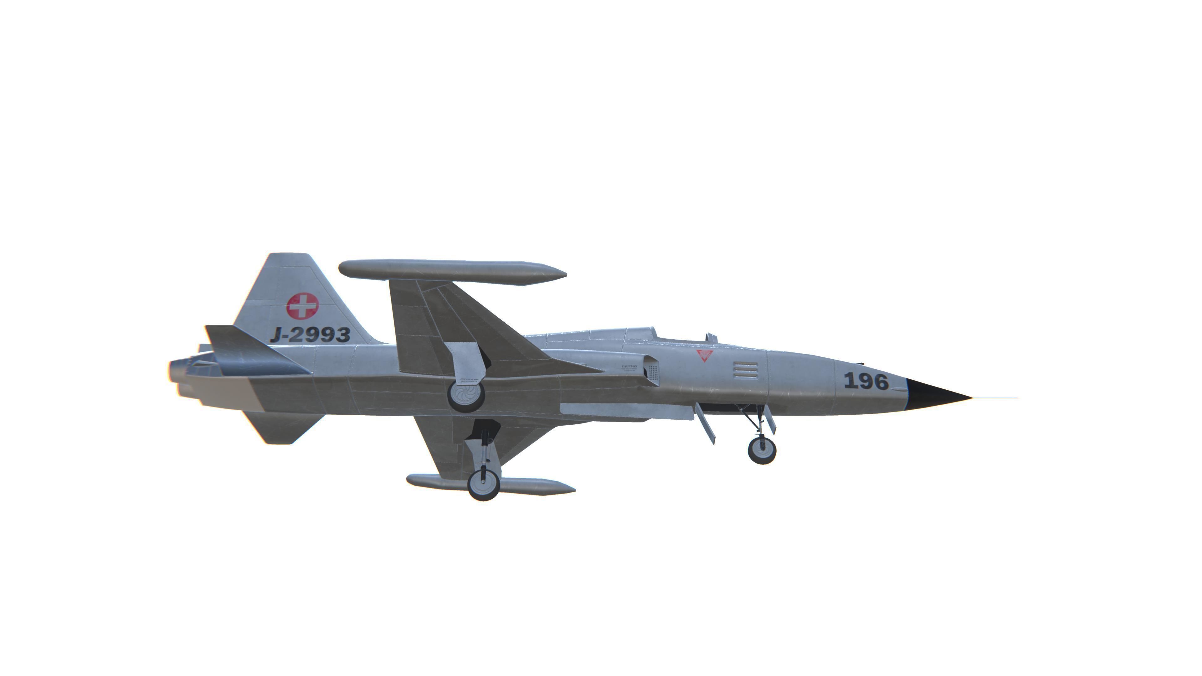 F-5 Tiger II Low-poly 3D model_13