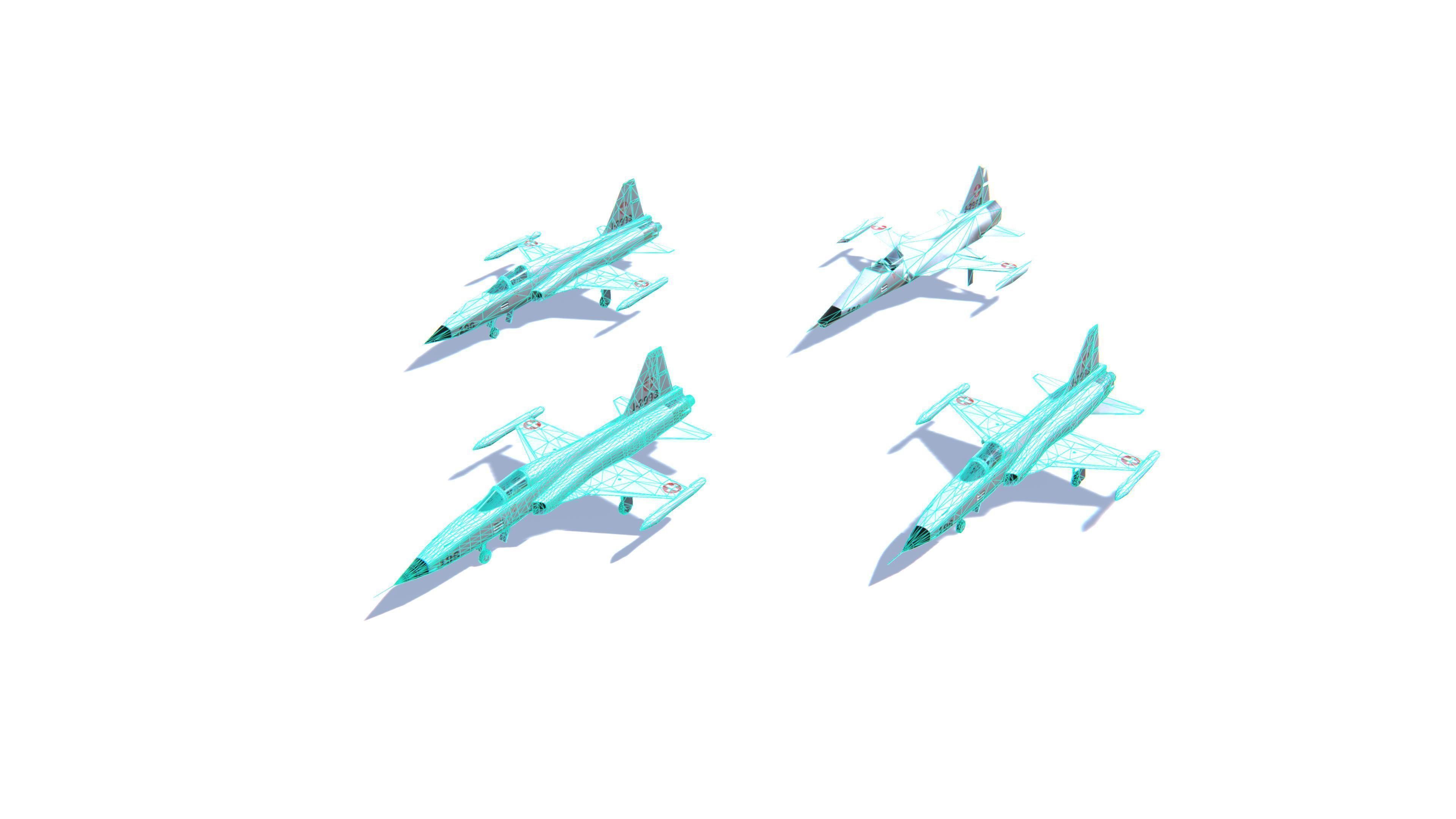 F-5 Tiger II Low-poly 3D model_25