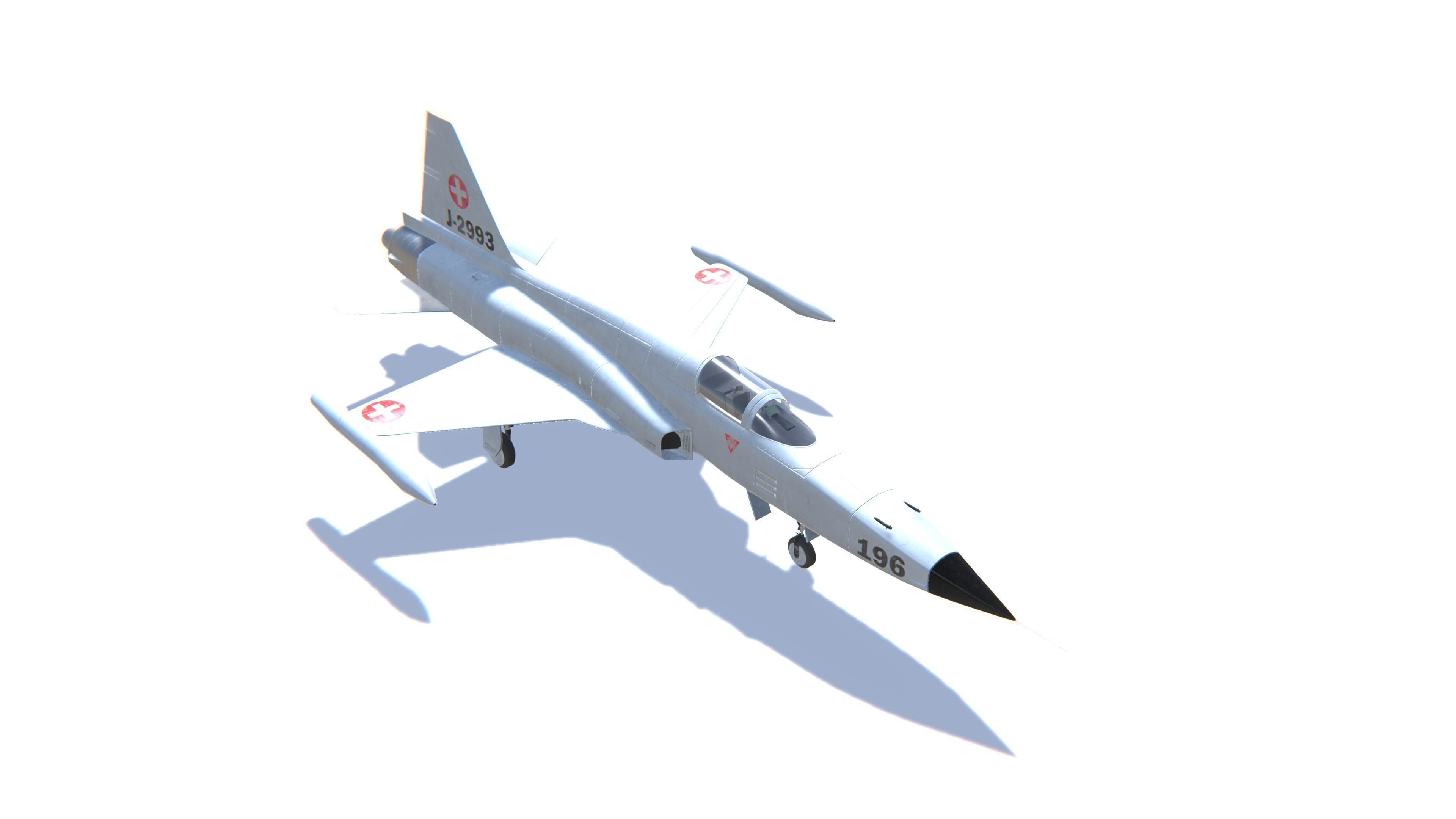 F-5 Tiger II Low-poly 3D model_3