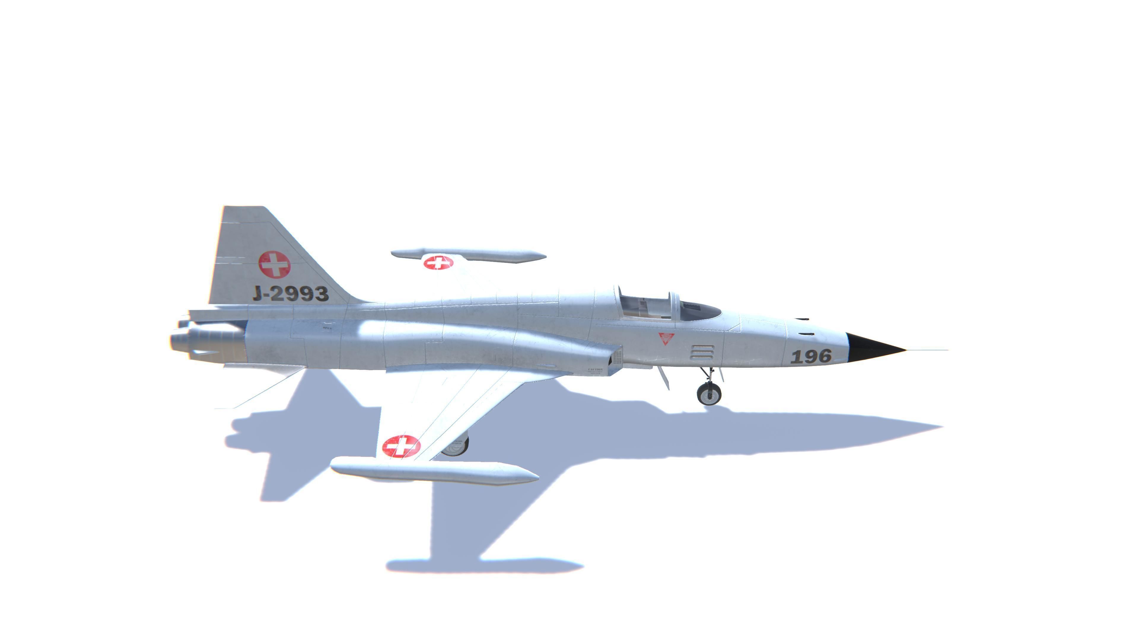 F-5 Tiger II Low-poly 3D model_4
