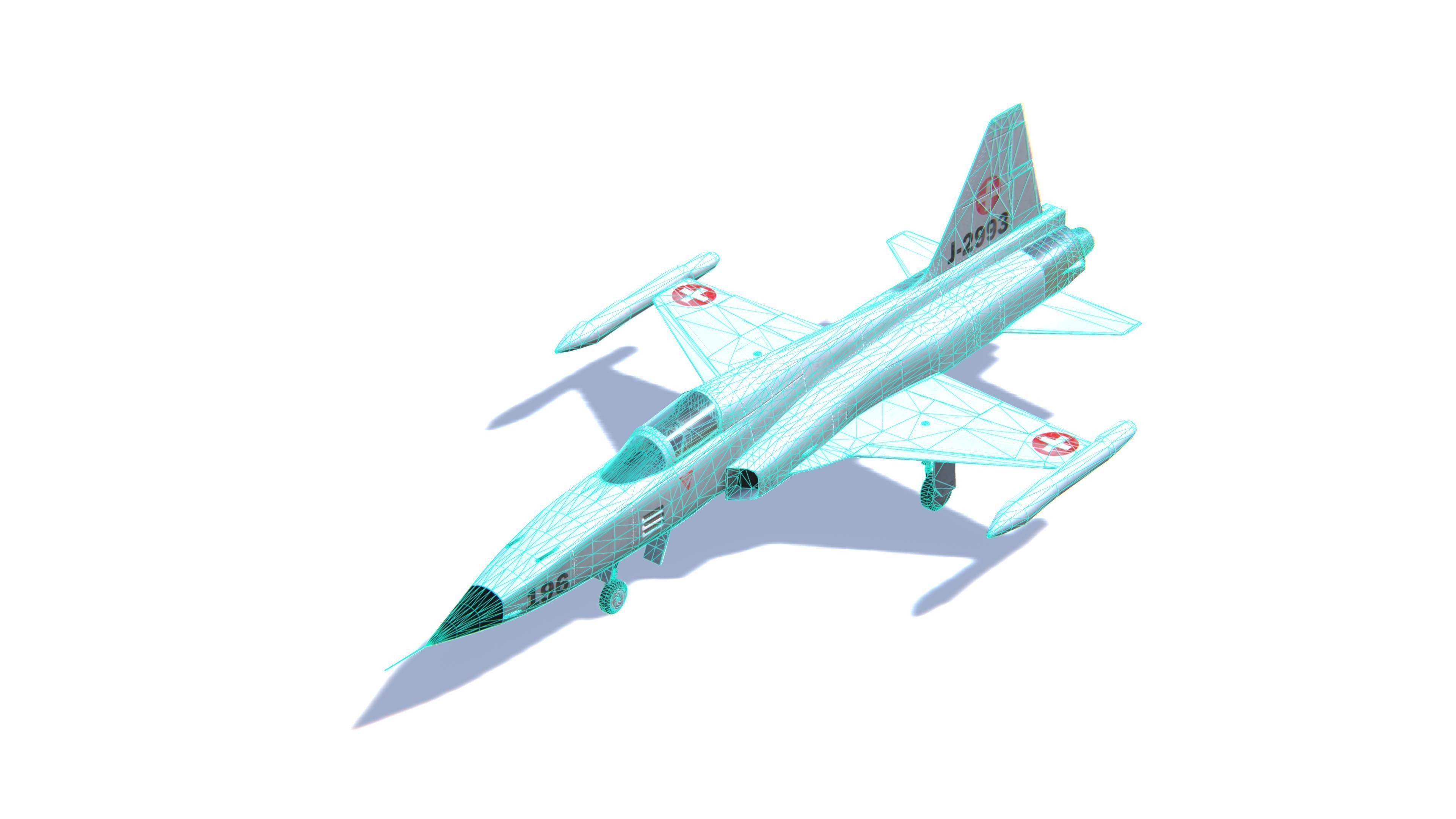 F-5 Tiger II Low-poly 3D model_26