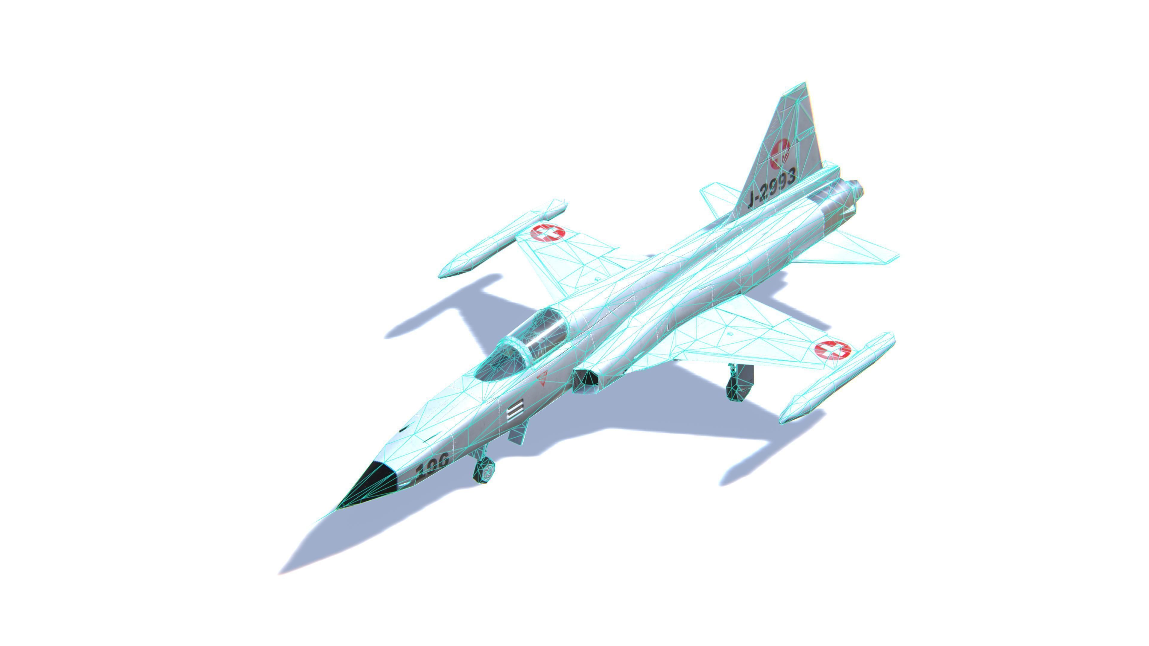 F-5 Tiger II Low-poly 3D model_28