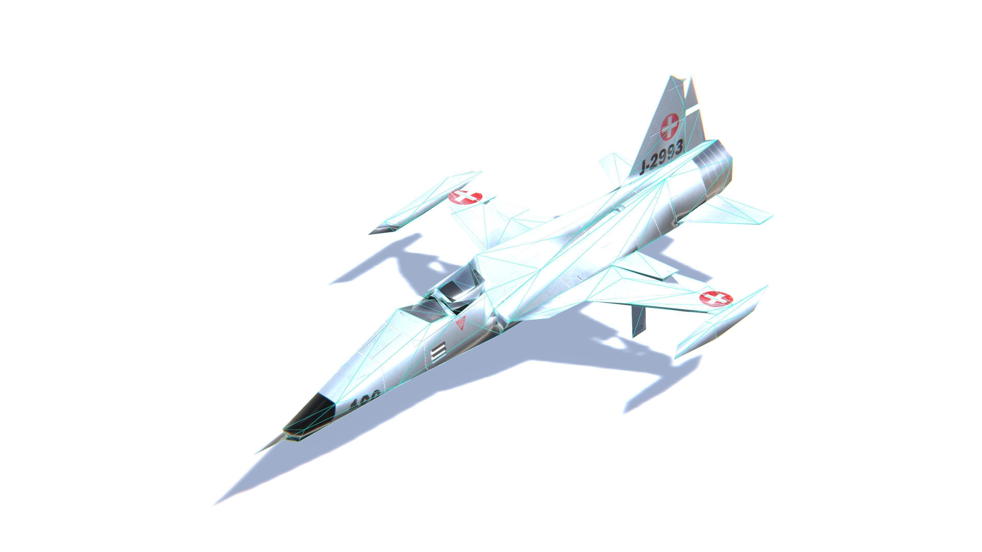 F-5 Tiger II Low-poly 3D model_29