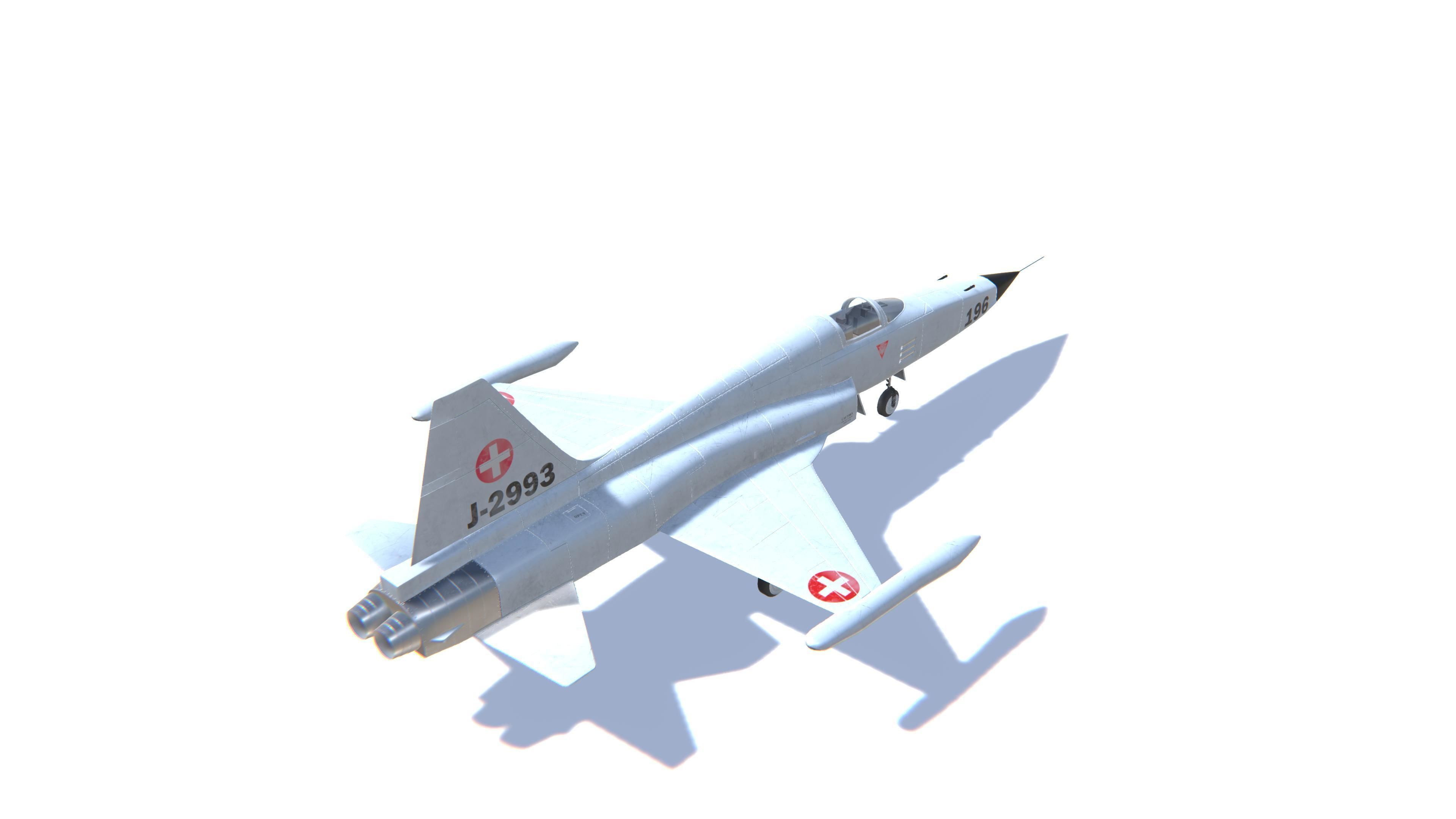 F-5 Tiger II Low-poly 3D model_5