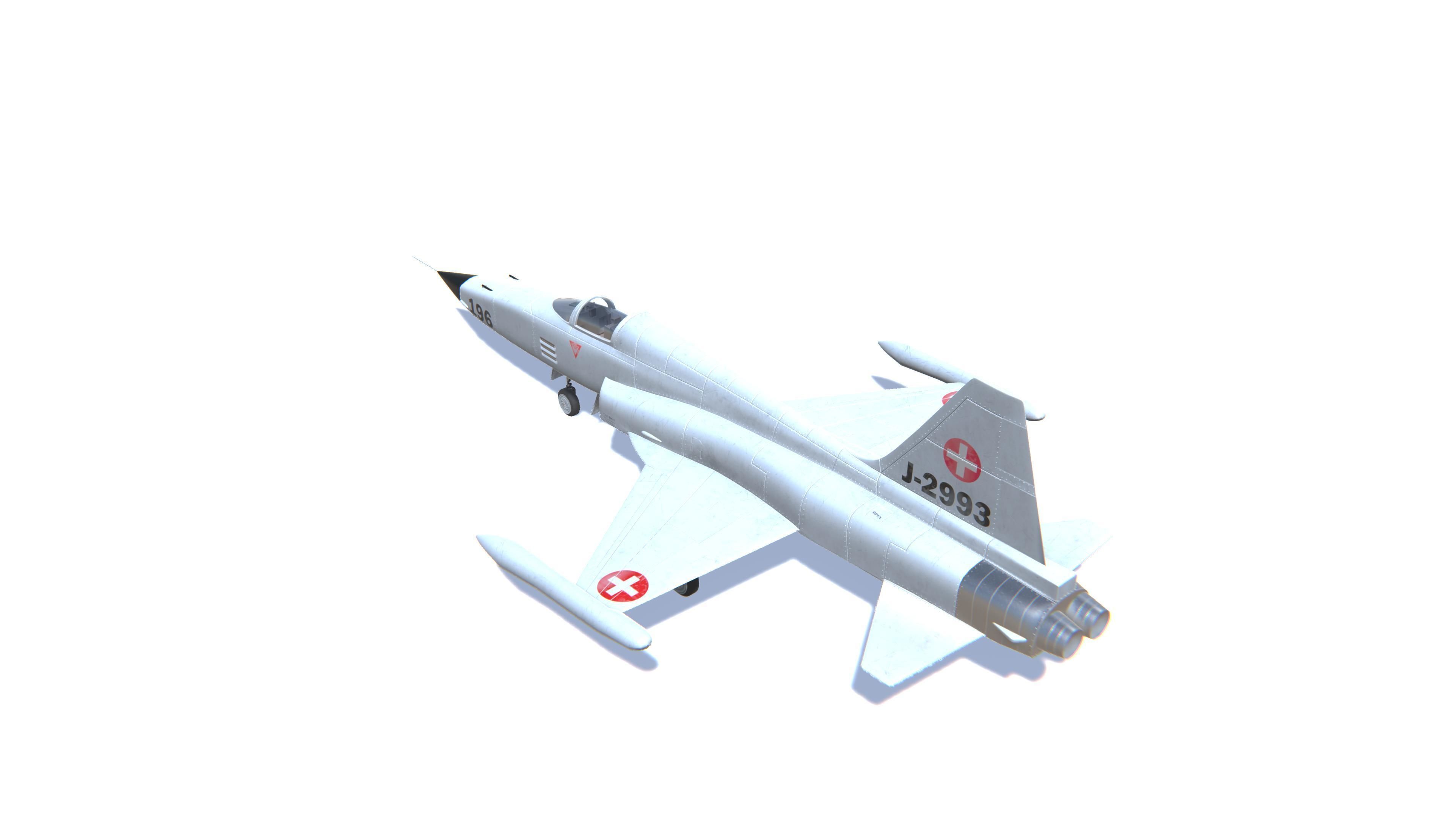 F-5 Tiger II Low-poly 3D model_7