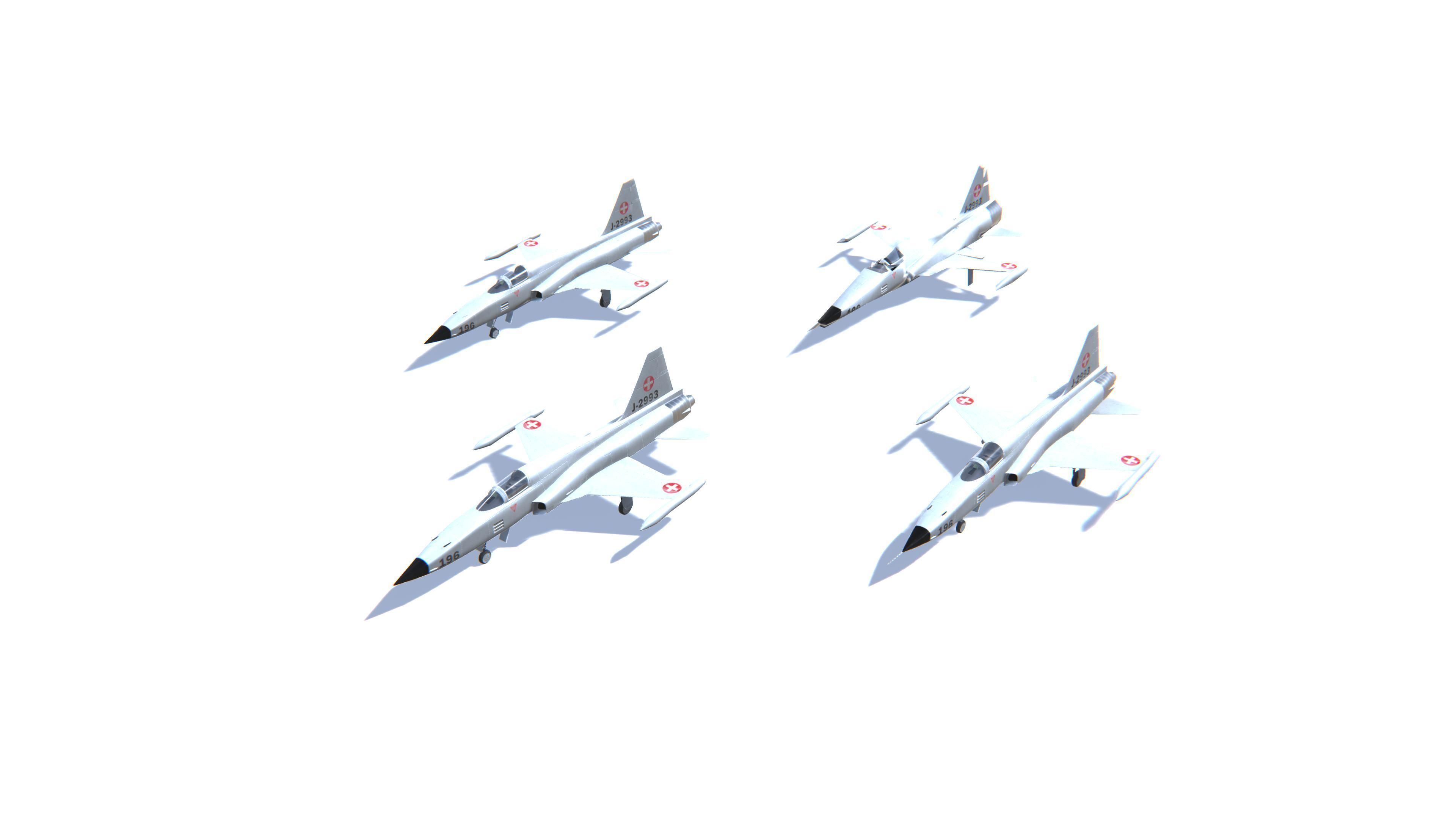 F-5 Tiger II Low-poly 3D model_24
