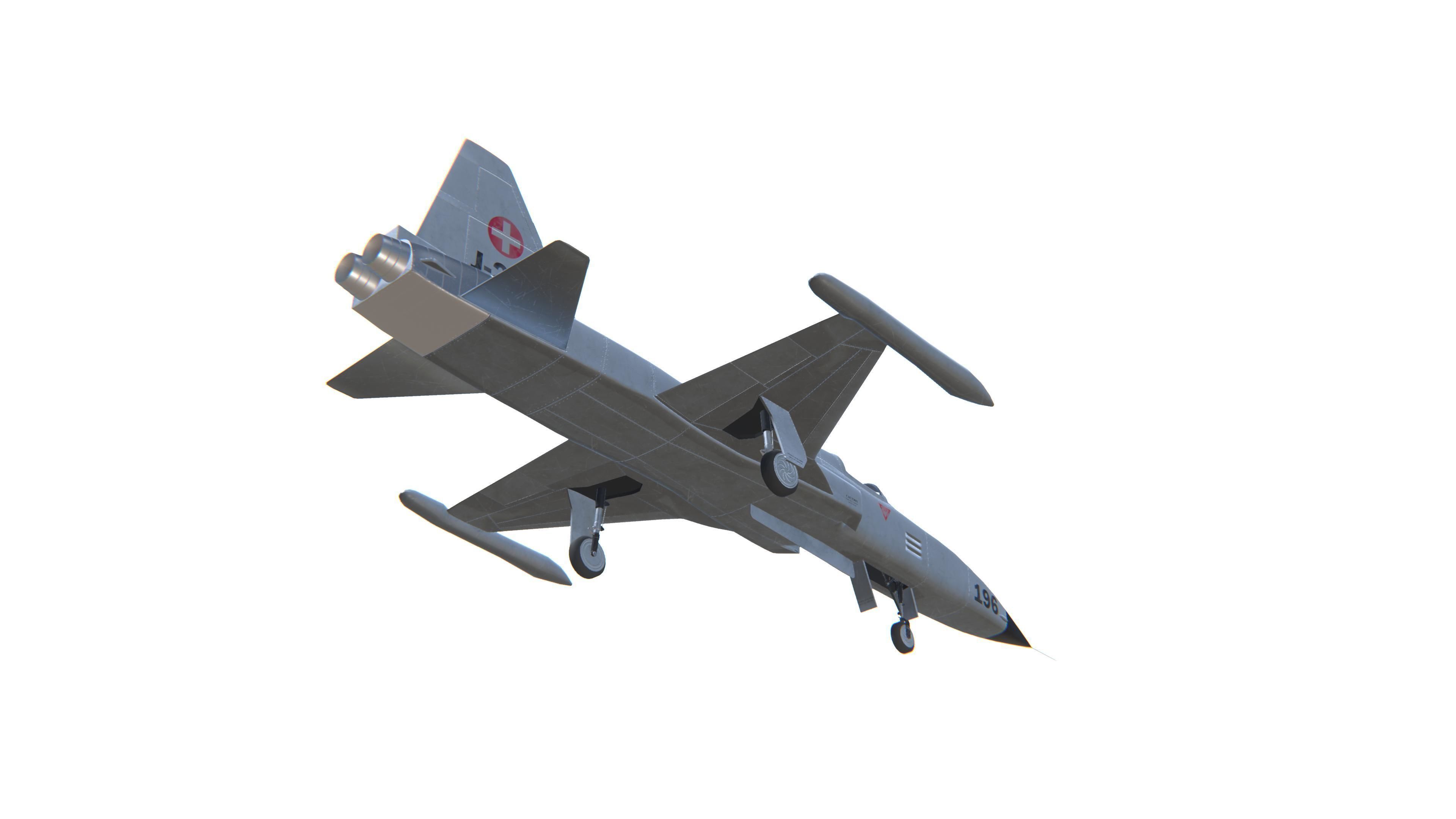 F-5 Tiger II Low-poly 3D model_14