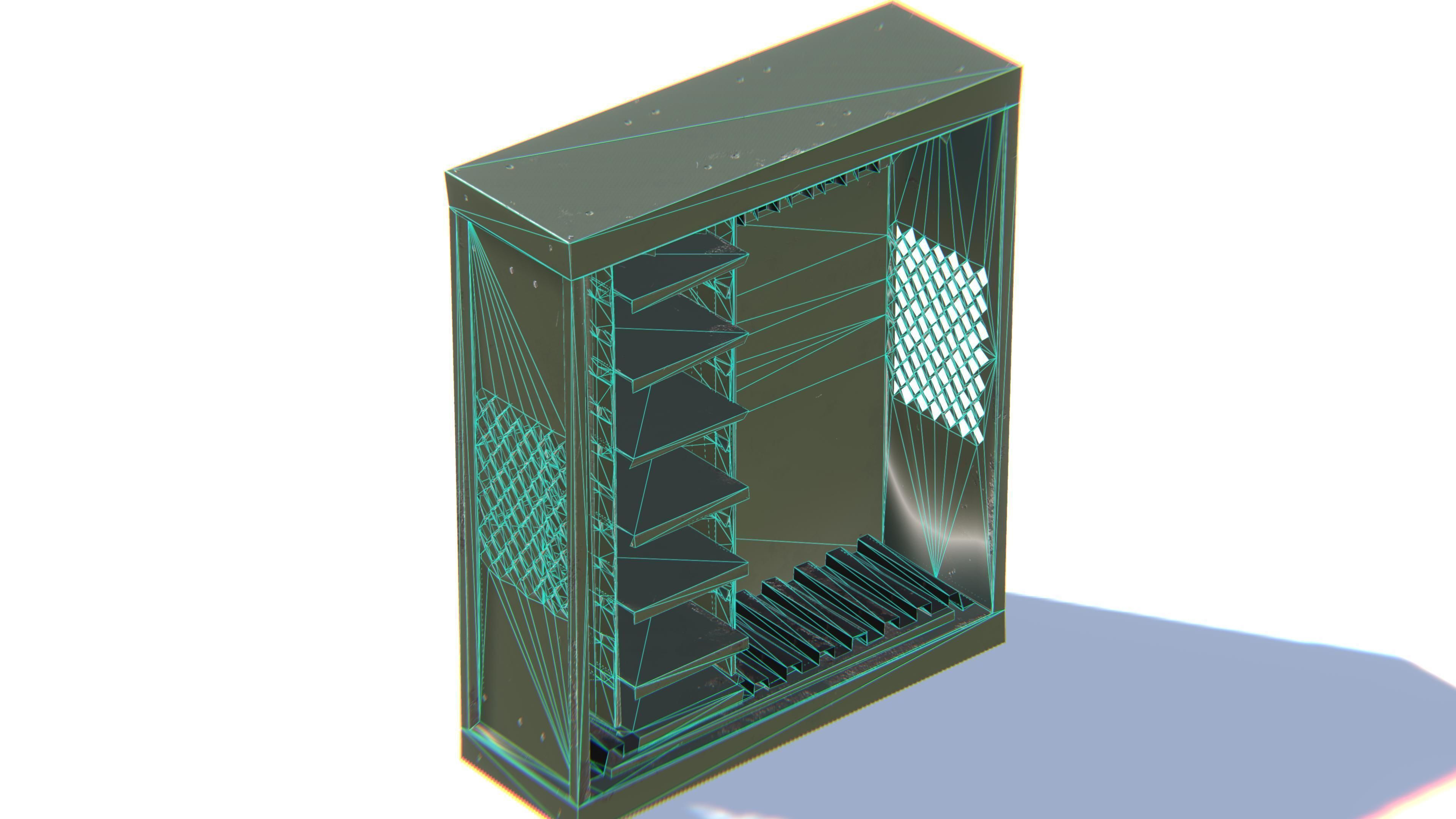 Weapon Storage Low-poly 3D model_27