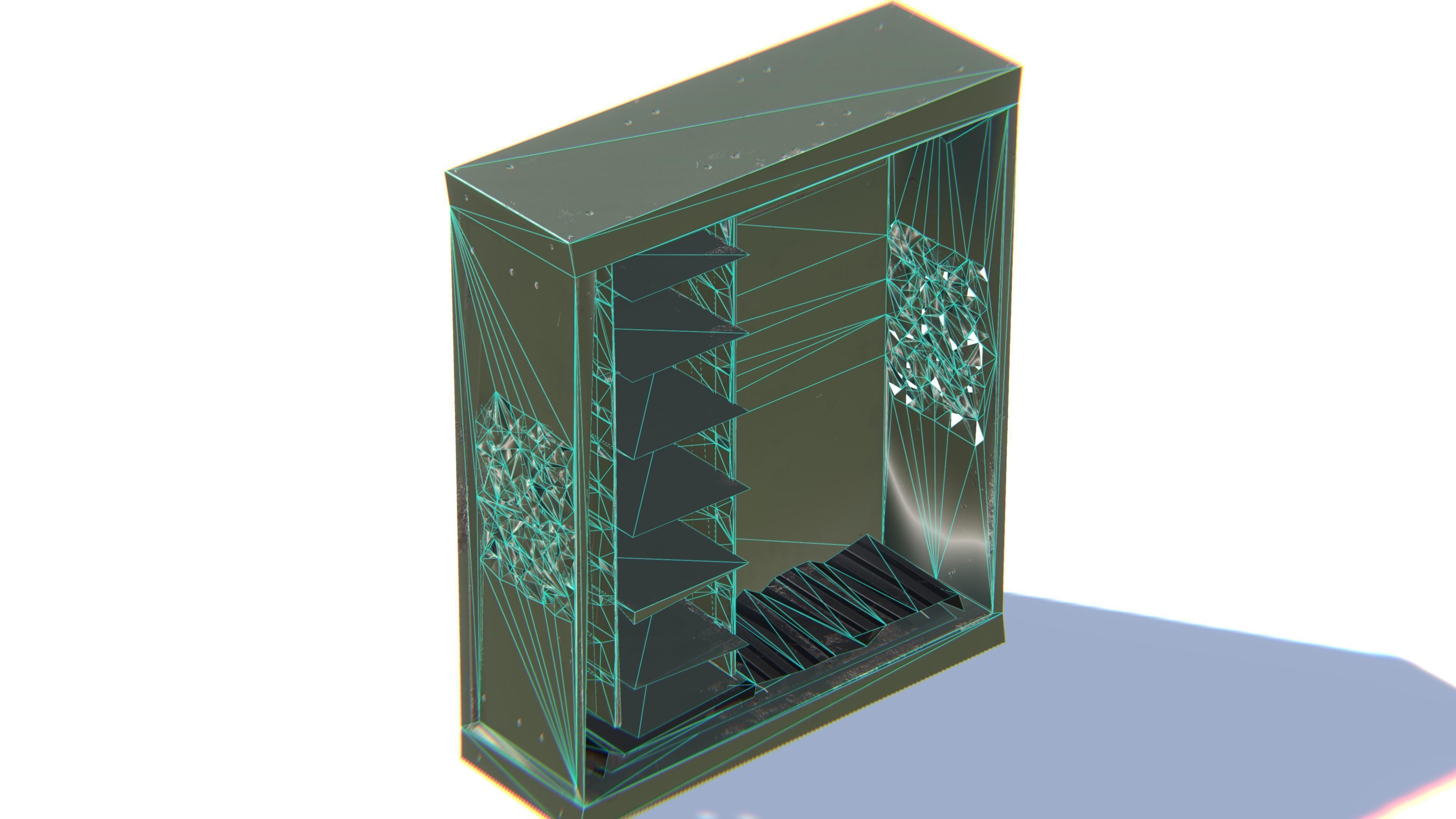 Weapon Storage Low-poly 3D model_28