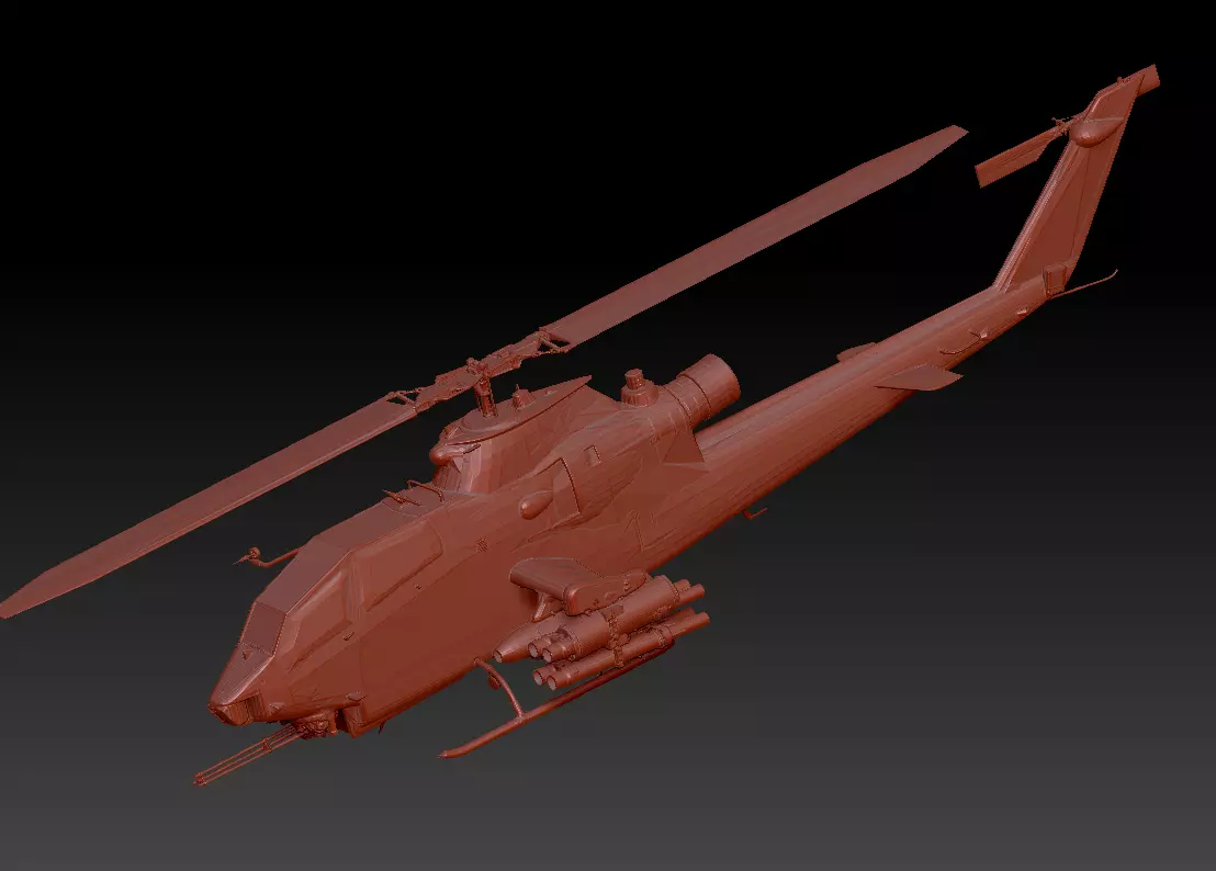 Ah-bai1f armed helicopter 3D model