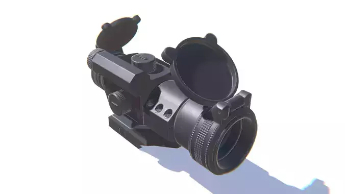 Tactical Prism Scope Low-poly 3D model