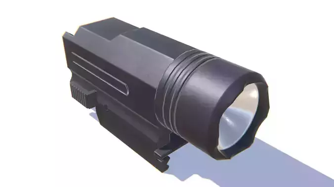 Tactical Flashlight Low-poly 3D model Tactical Flashlight Low-poly 3D model