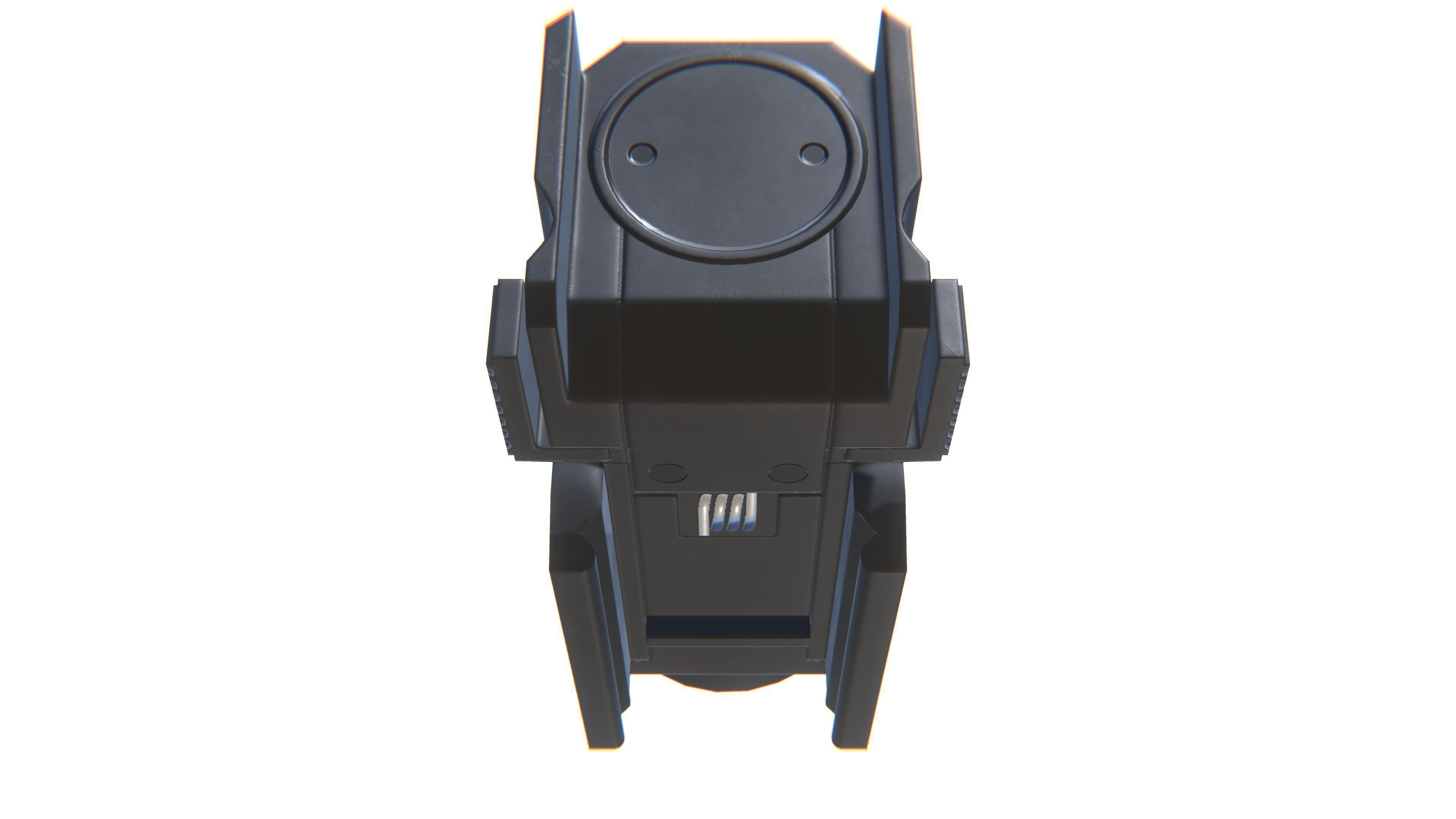 Tactical Flashlight Low-poly 3D model_13