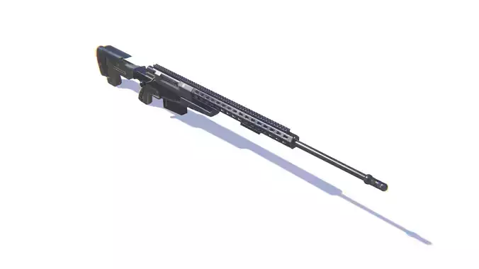Sniper Rifle AX50 Low-poly 3D model
