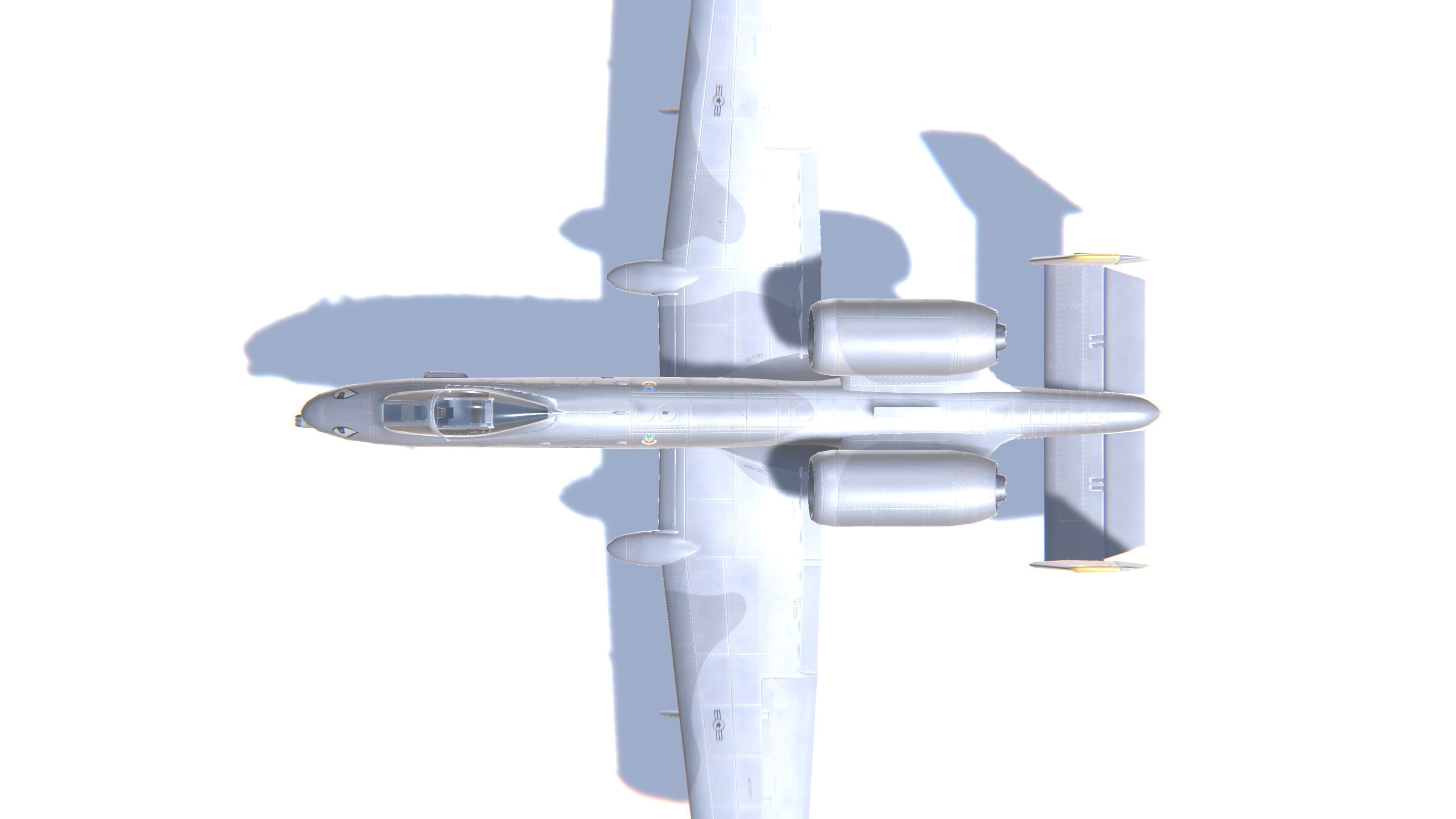 A-10 Thunderbolt Jet Fighter Aircraft Low-poly 3D model_22