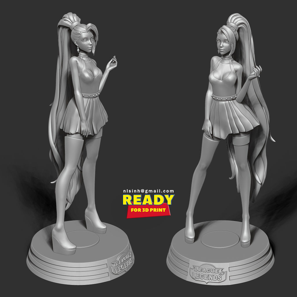 Seraphine - League of Legends Fanart 3D print model_5