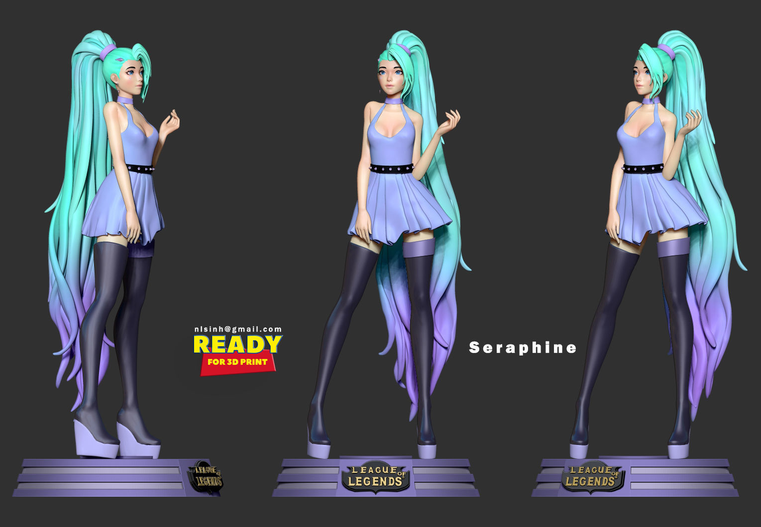 Seraphine - League of Legends Fanart 3D print model_3